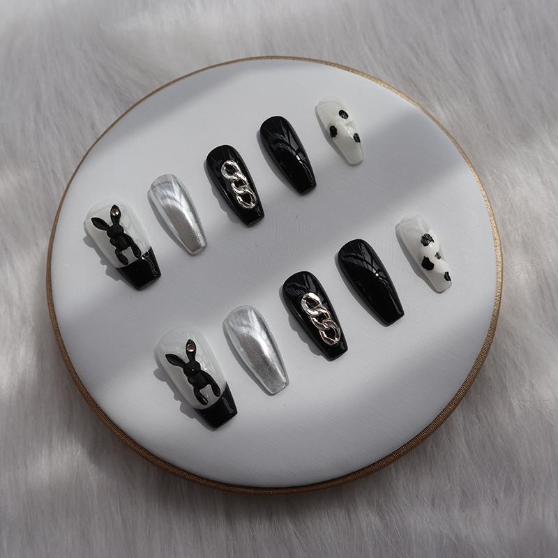 Designer: XinXin 64.Long T handmade nails Press on Nails DIY Nail