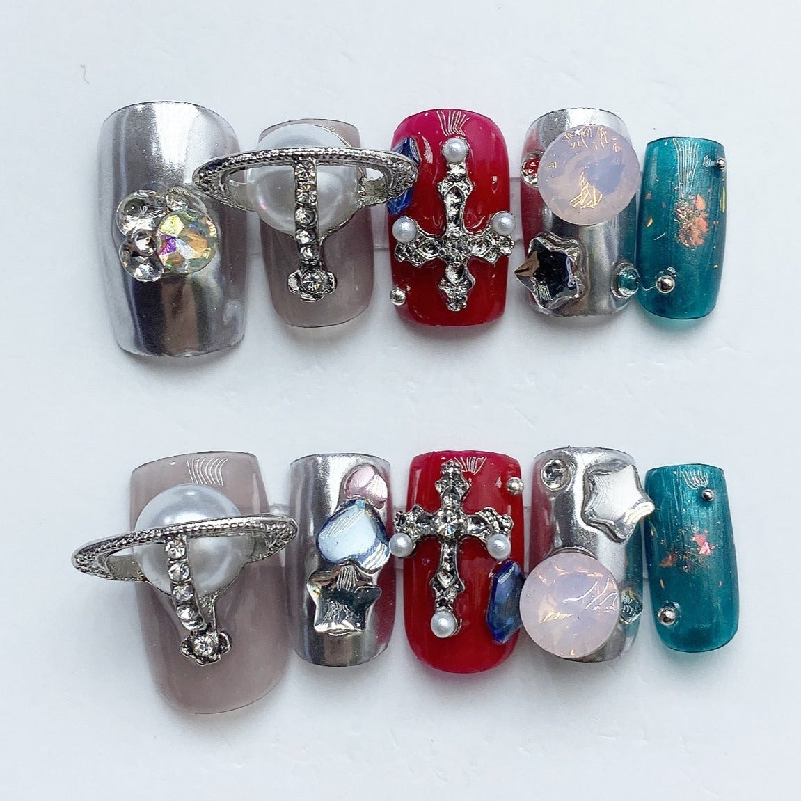 Handmade Nails Press on Nails DIY Nail Art for Woman Girl Nail Design Long Coffin Painting 2023