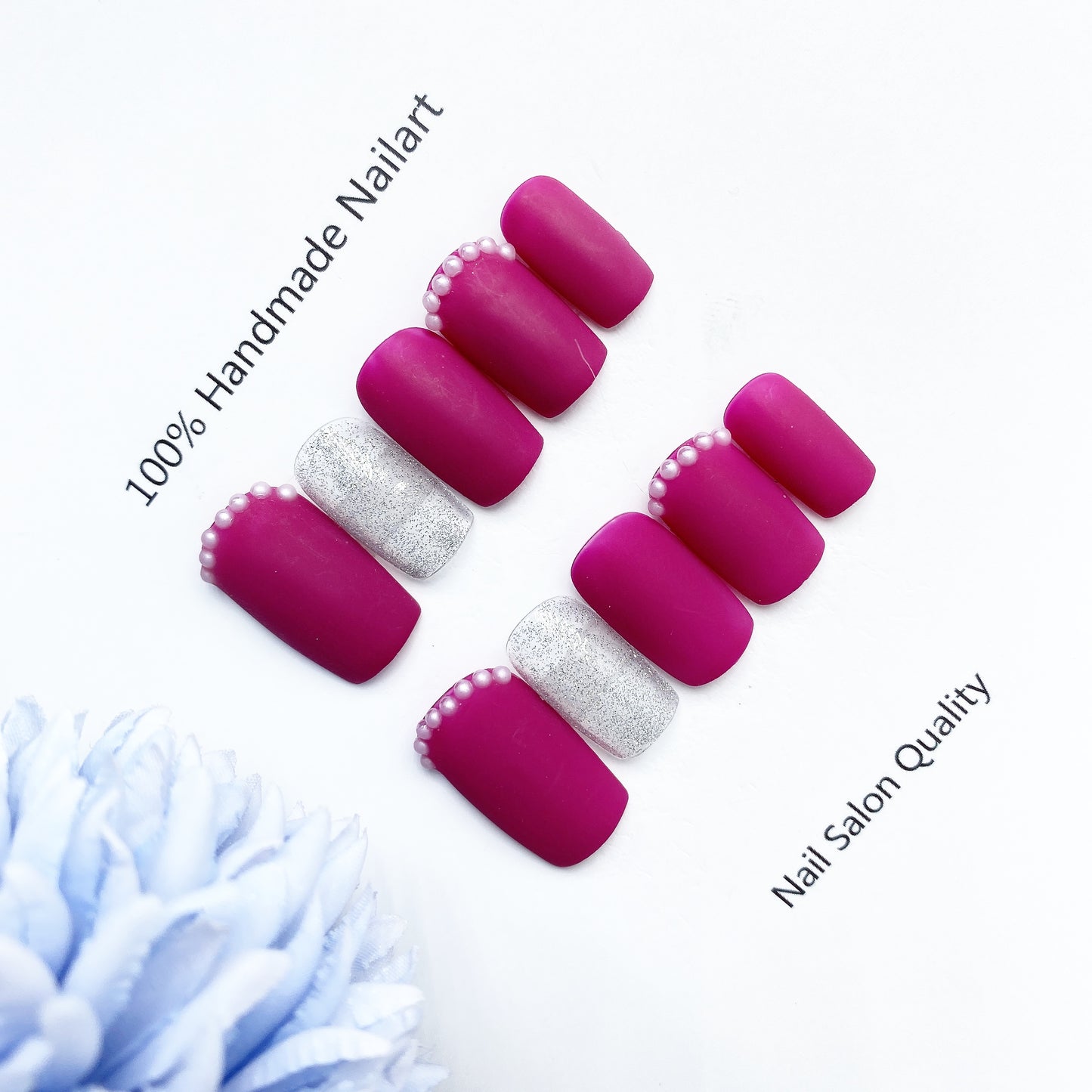 Handmade Nails Press on Nails DIY Nail Art for Woman Girl Nail Design Long Coffin Roes 2023