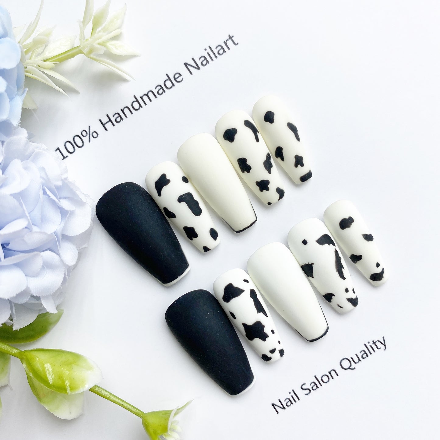 Handmade Nails Press on Nails DIY Nail Art for Woman Girl Nail Design Long Coffin 2023
