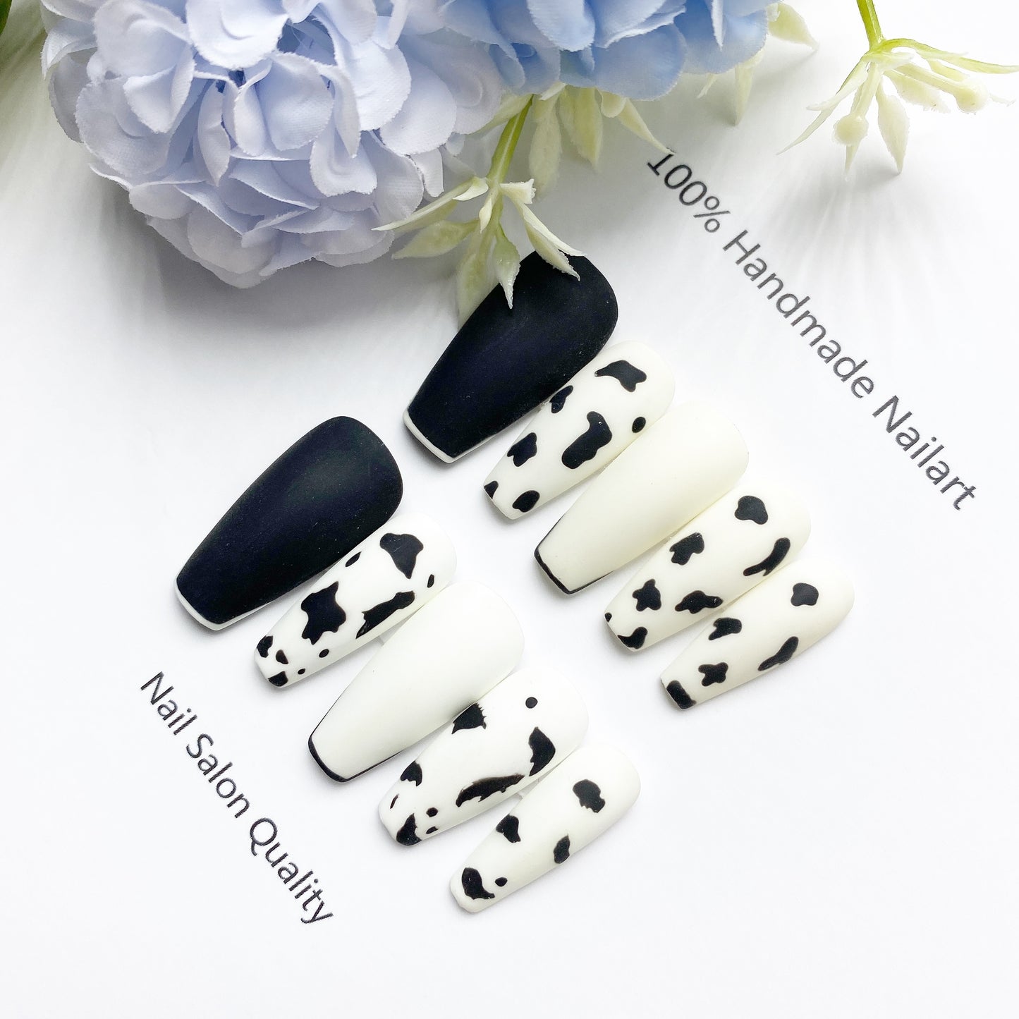 Handmade Nails Press on Nails DIY Nail Art for Woman Girl Nail Design Long Coffin 2023
