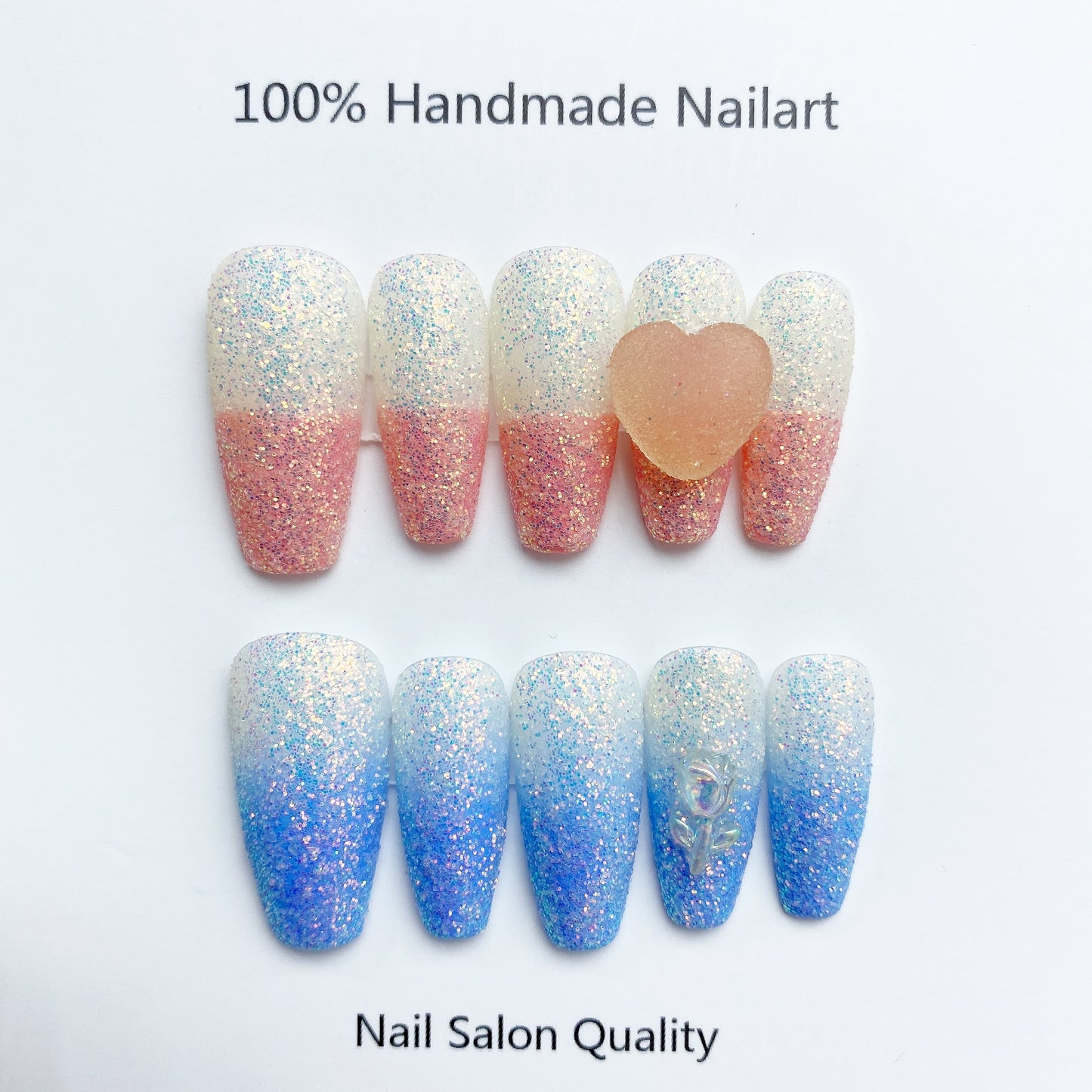 Handmade Nails Press on Nails DIY Nail Art for Woman Girl Nail Design Long Coffin 2023