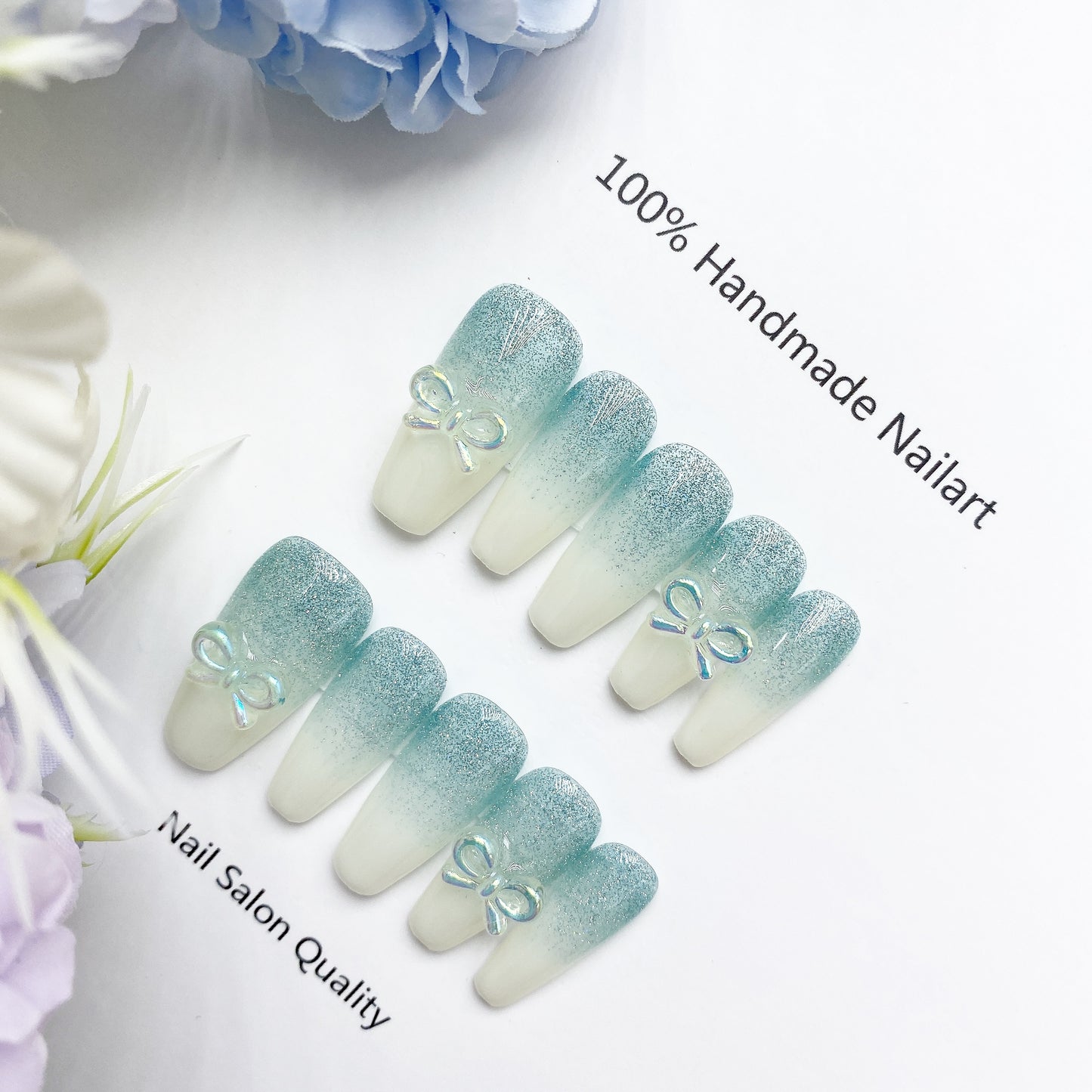 Handmade Nails Press on Nails DIY Nail Art for Woman Girl Nail Design Long Coffin 2023