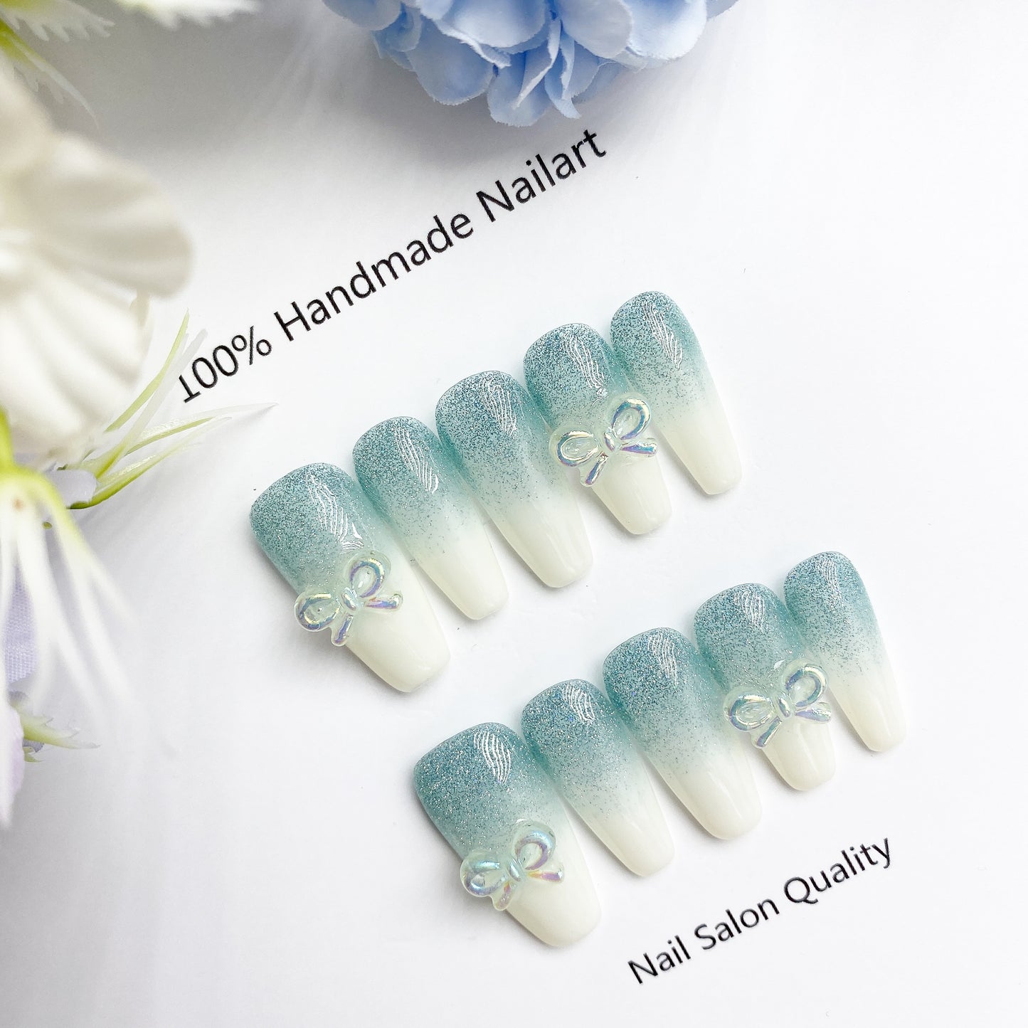 Handmade Nails Press on Nails DIY Nail Art for Woman Girl Nail Design Long Coffin 2023
