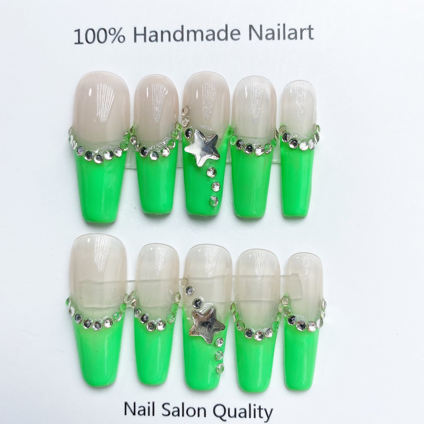 Handmade Nails Press on Nails DIY Nail Art for Woman Girl Nail Design Long Coffin 2023