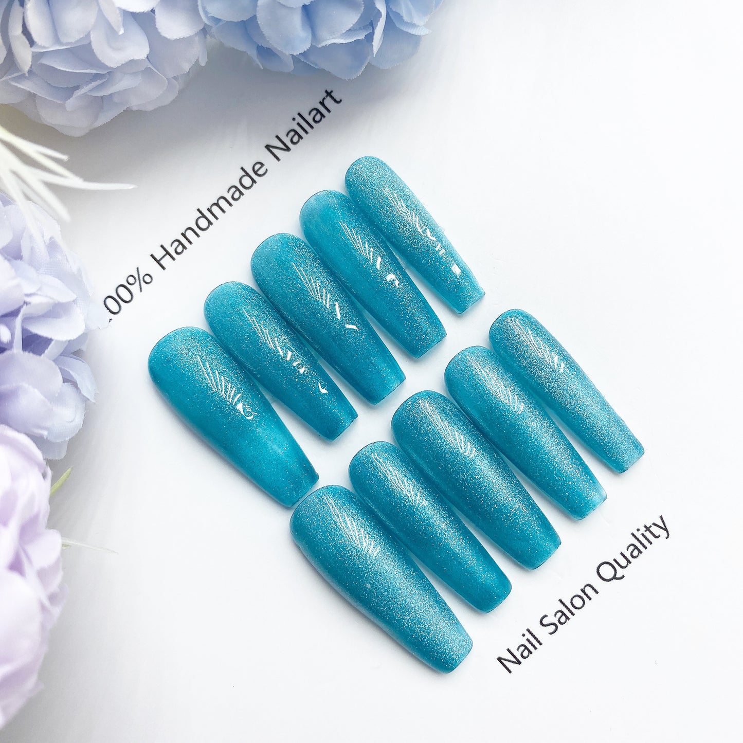 Handmade Nails Press on Nails DIY Nail Art for Woman Girl Nail Design Long Coffin 2023