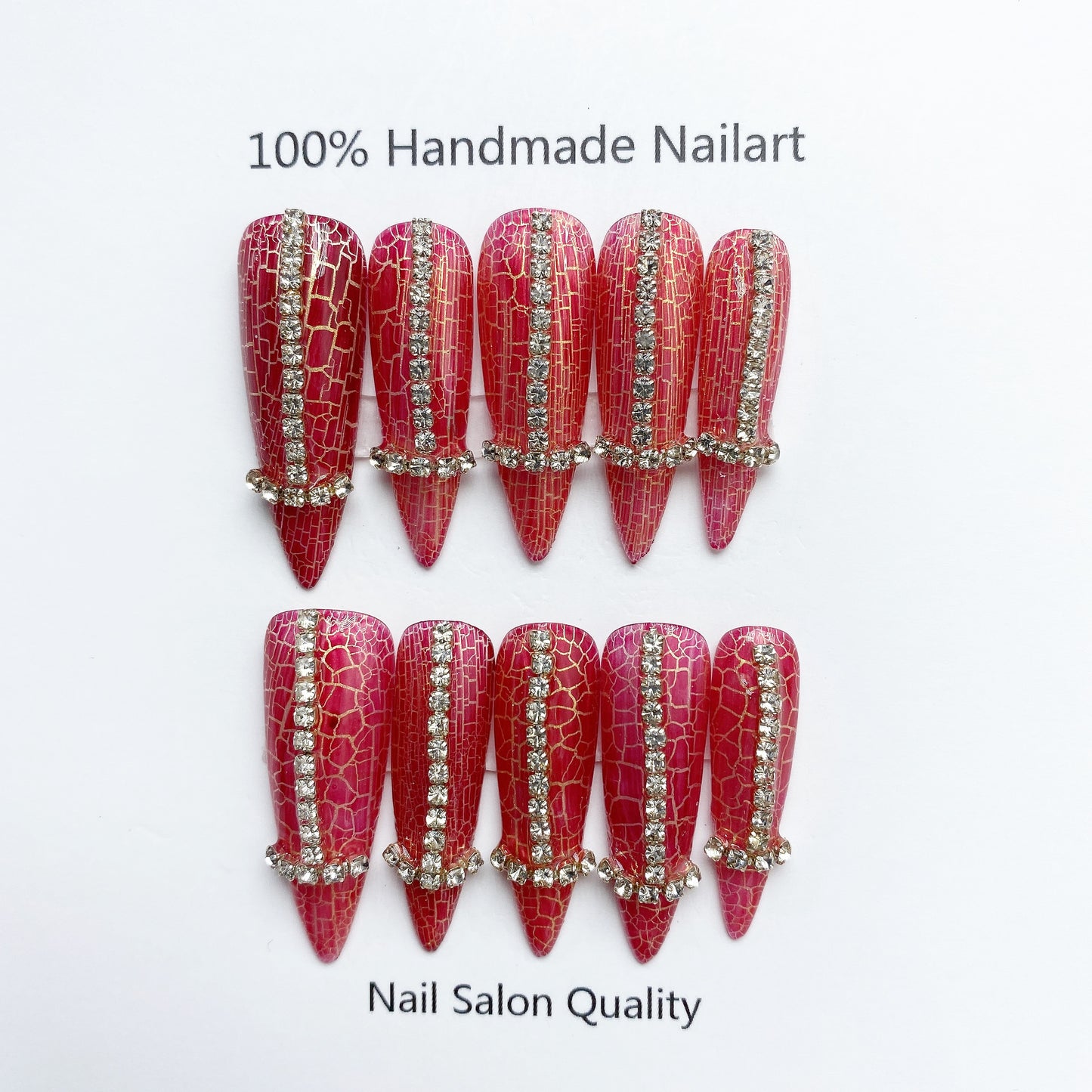 Handmade Nails Press on Nails DIY Nail Art for Woman Girl Nail Design Long Coffin 2023