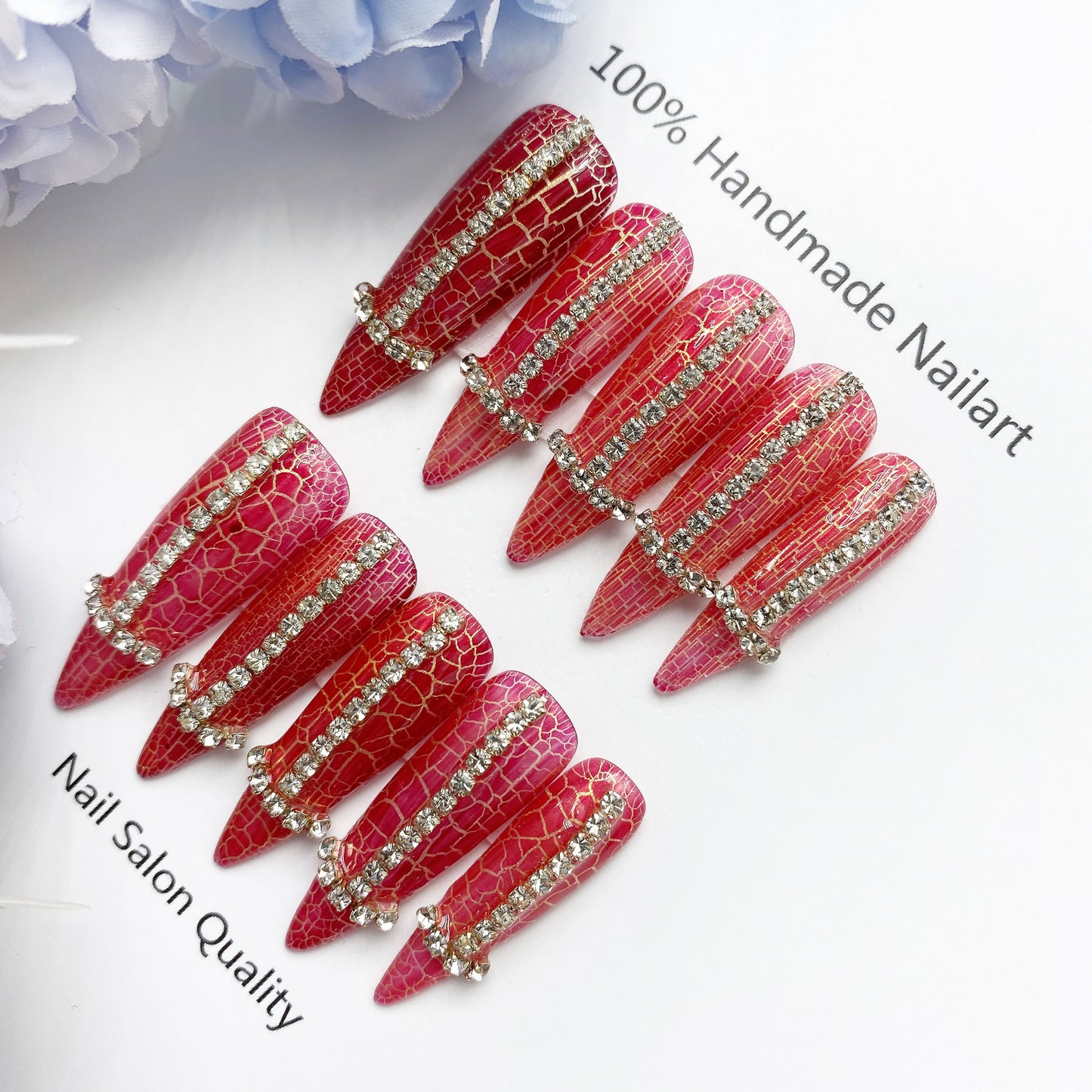 Handmade Nails Press on Nails DIY Nail Art for Woman Girl Nail Design Long Coffin 2023