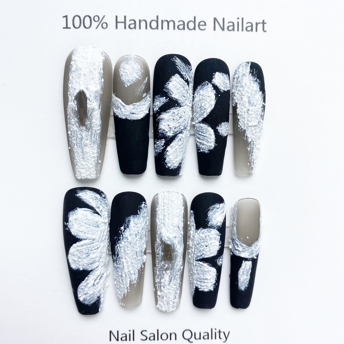 Handmade Nails Press on Nails DIY Nail Art for Woman Girl Nail Design Long Coffin 2023