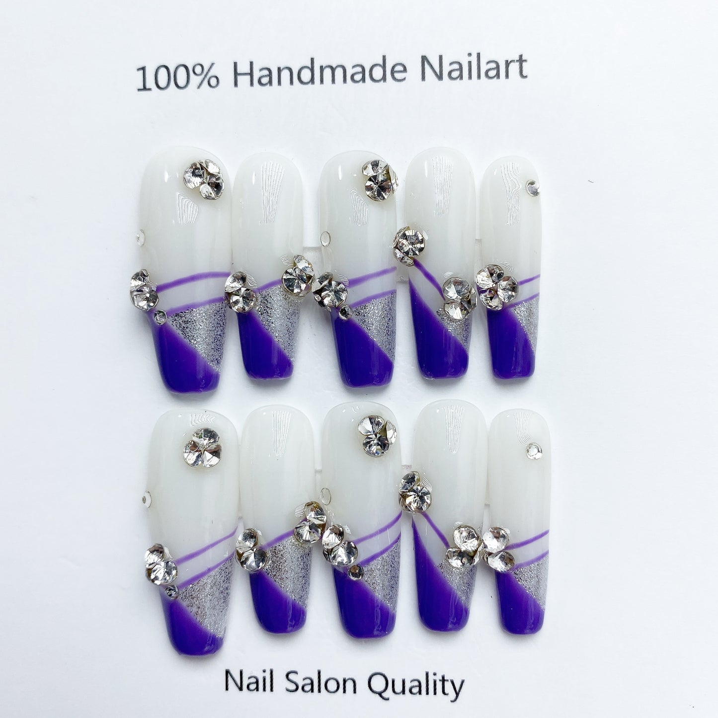 Handmade Nails Press on Nails DIY Nail Art for Woman Girl Nail Design Long Coffin 2023