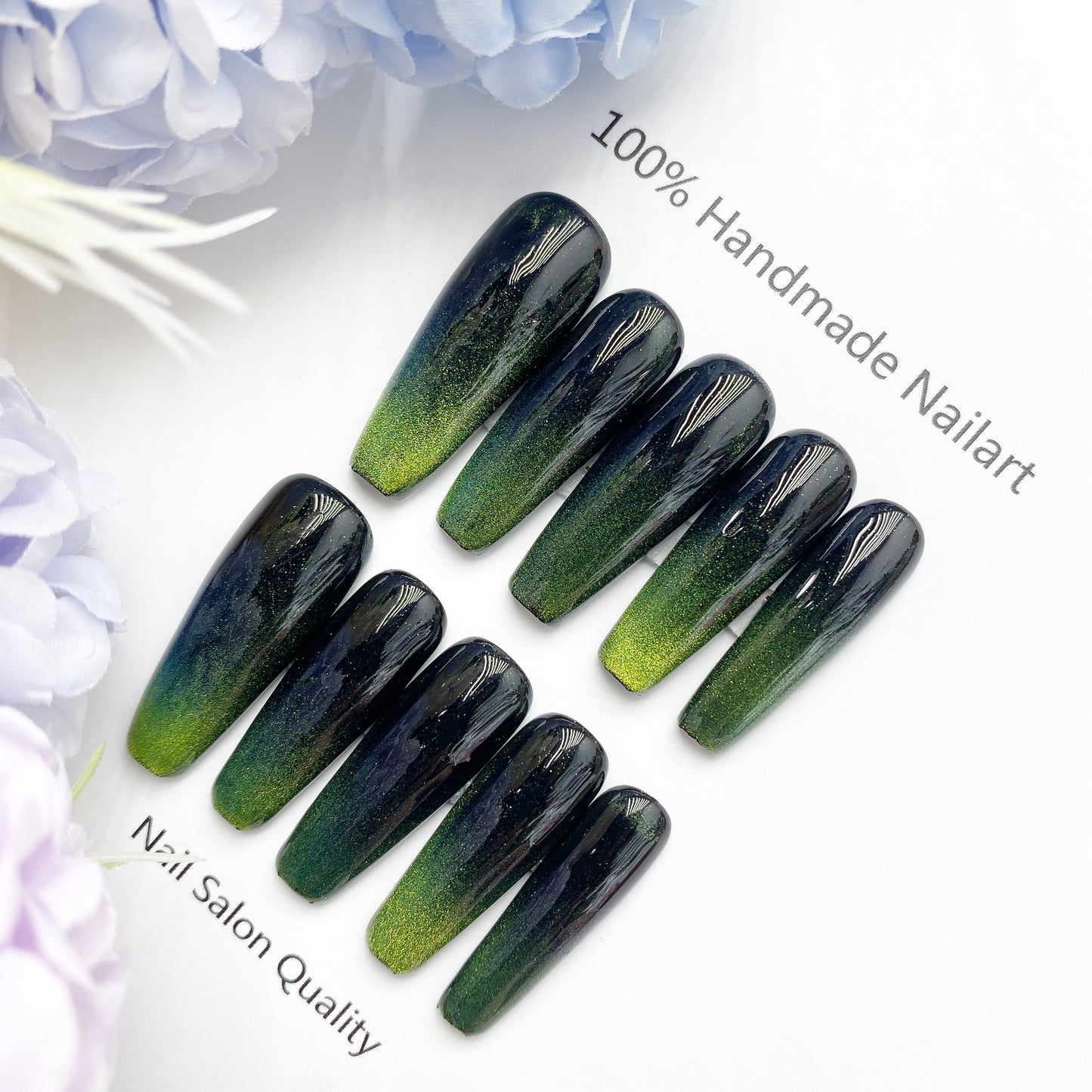 Handmade Nails Press on Nails DIY Nail Art for Woman Girl Nail Design Long Coffin 2023