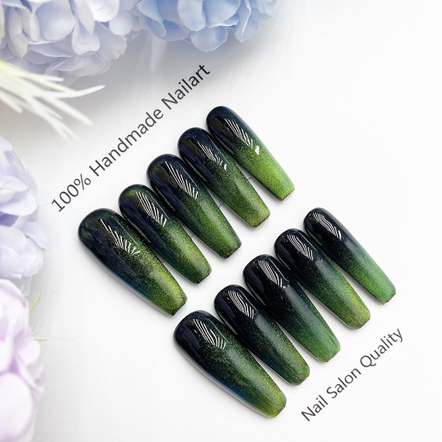 Handmade Nails Press on Nails DIY Nail Art for Woman Girl Nail Design Long Coffin 2023