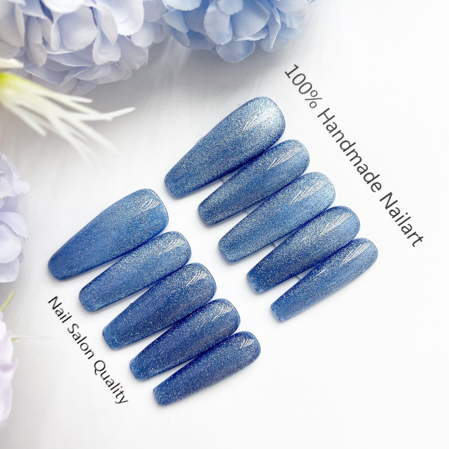 Handmade Nails Press on Nails DIY Nail Art for Woman Girl Nail Design Long Coffin 2023