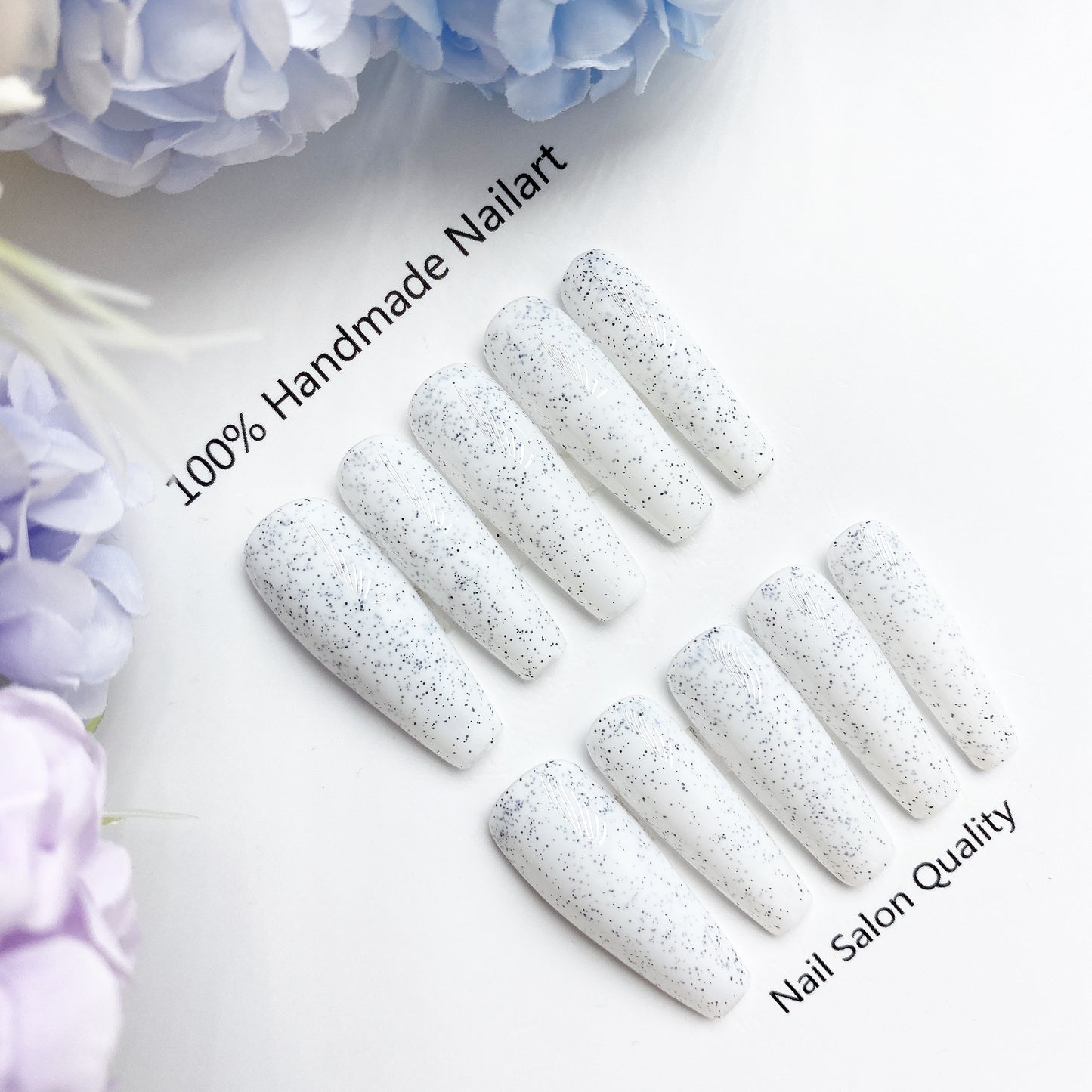 Handmade Nails Press on Nails DIY Nail Art for Woman Girl Nail Design Long Coffin 2023