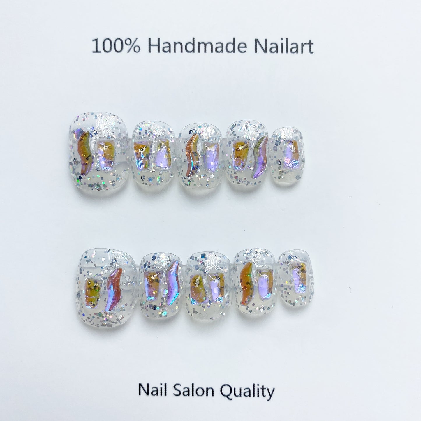 Handmade Nails Press on Nails DIY Nail Art for Woman Girl Nail Design Long Coffin 2023