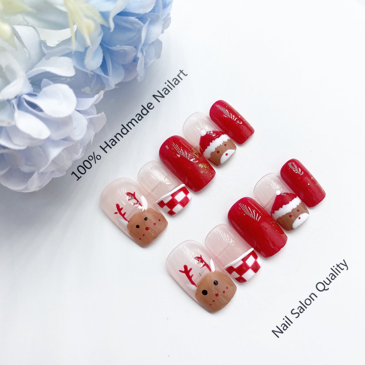 Handmade Nails Press on Nails DIY Nail Art for Woman Girl Nail Design Long Coffin 2023