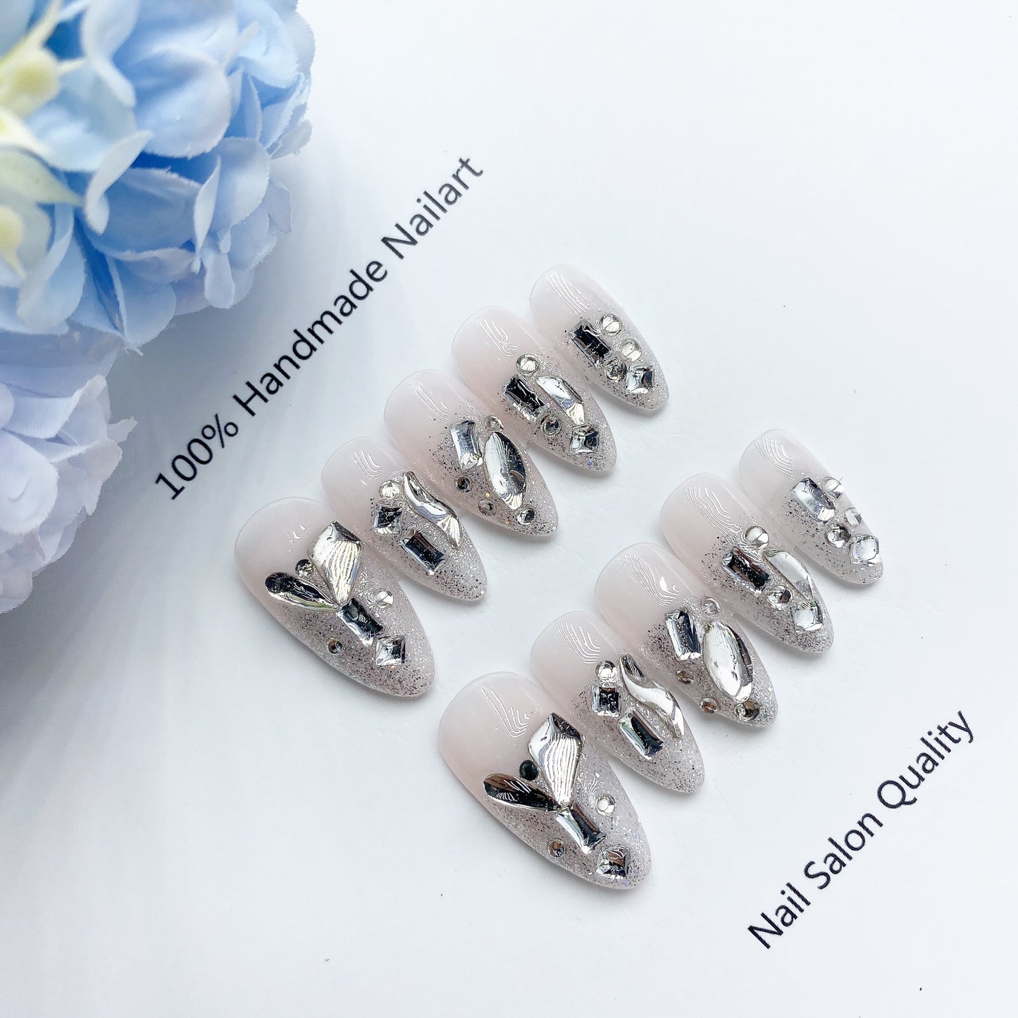 Handmade Nails Press on Nails DIY Nail Art for Woman Girl Nail Design Long Coffin 2023