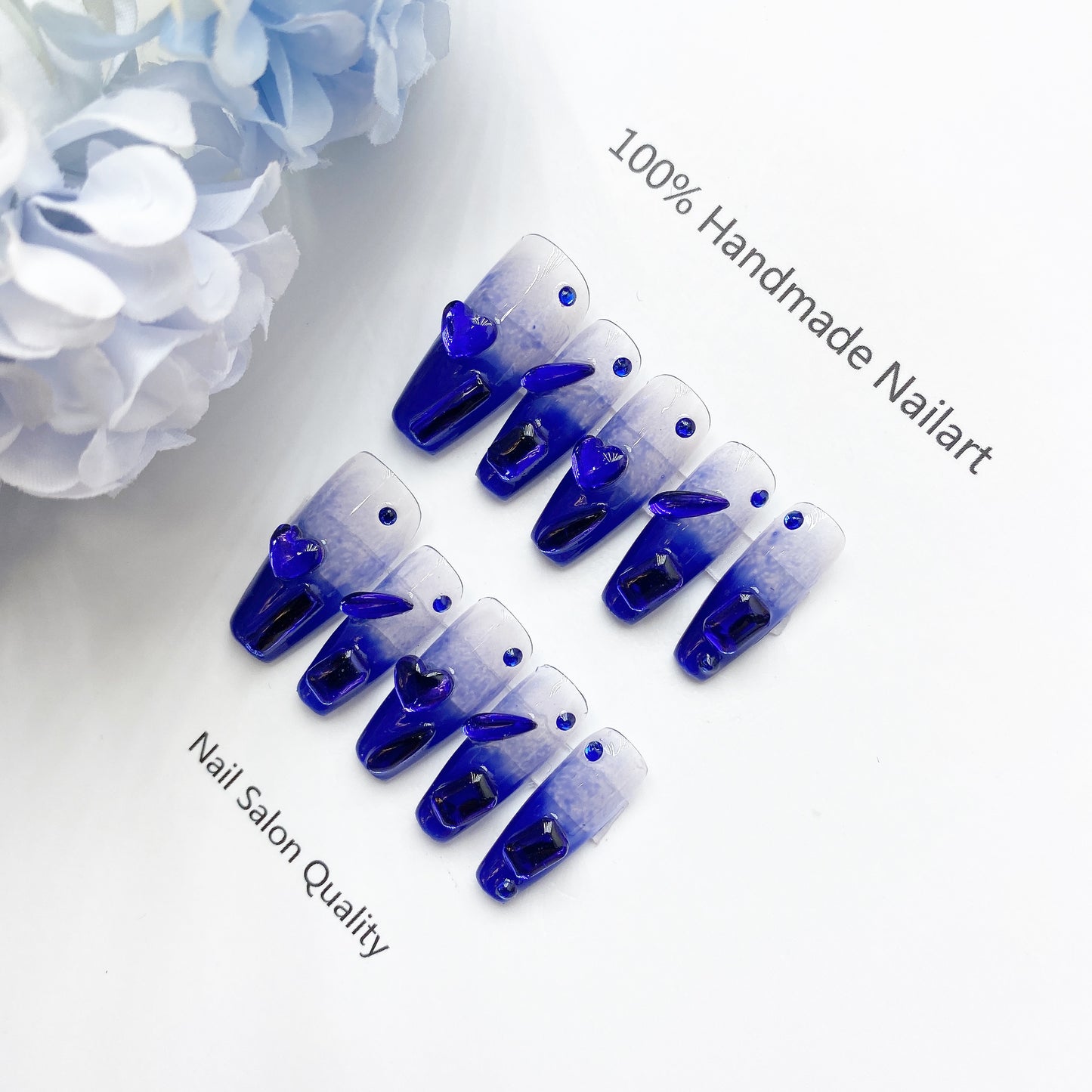Handmade Nails Press on Nails DIY Nail Art for Woman Girl Nail Design Long Coffin 2023