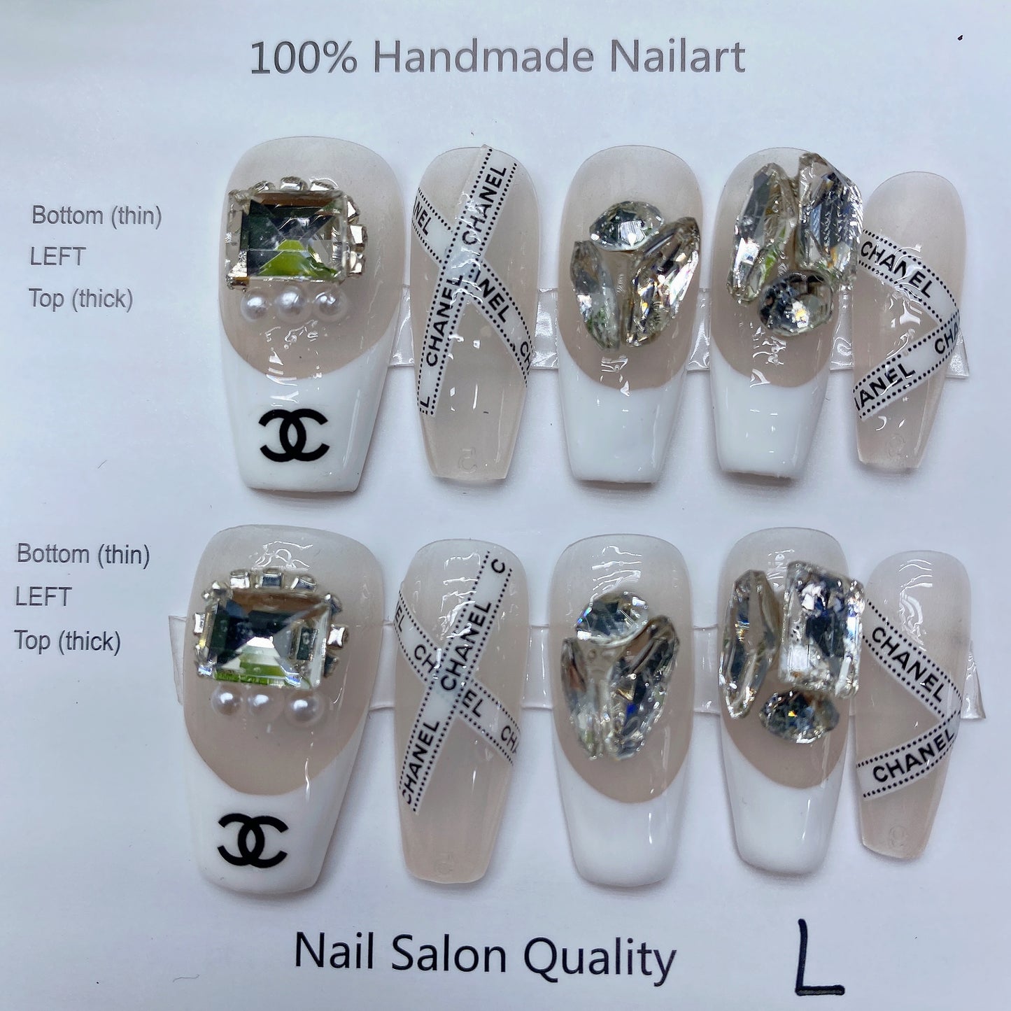 Handmade Nails Press on Nails DIY Nail Art for Woman Girl Nail Design Long Coffin 2023 TN-8053