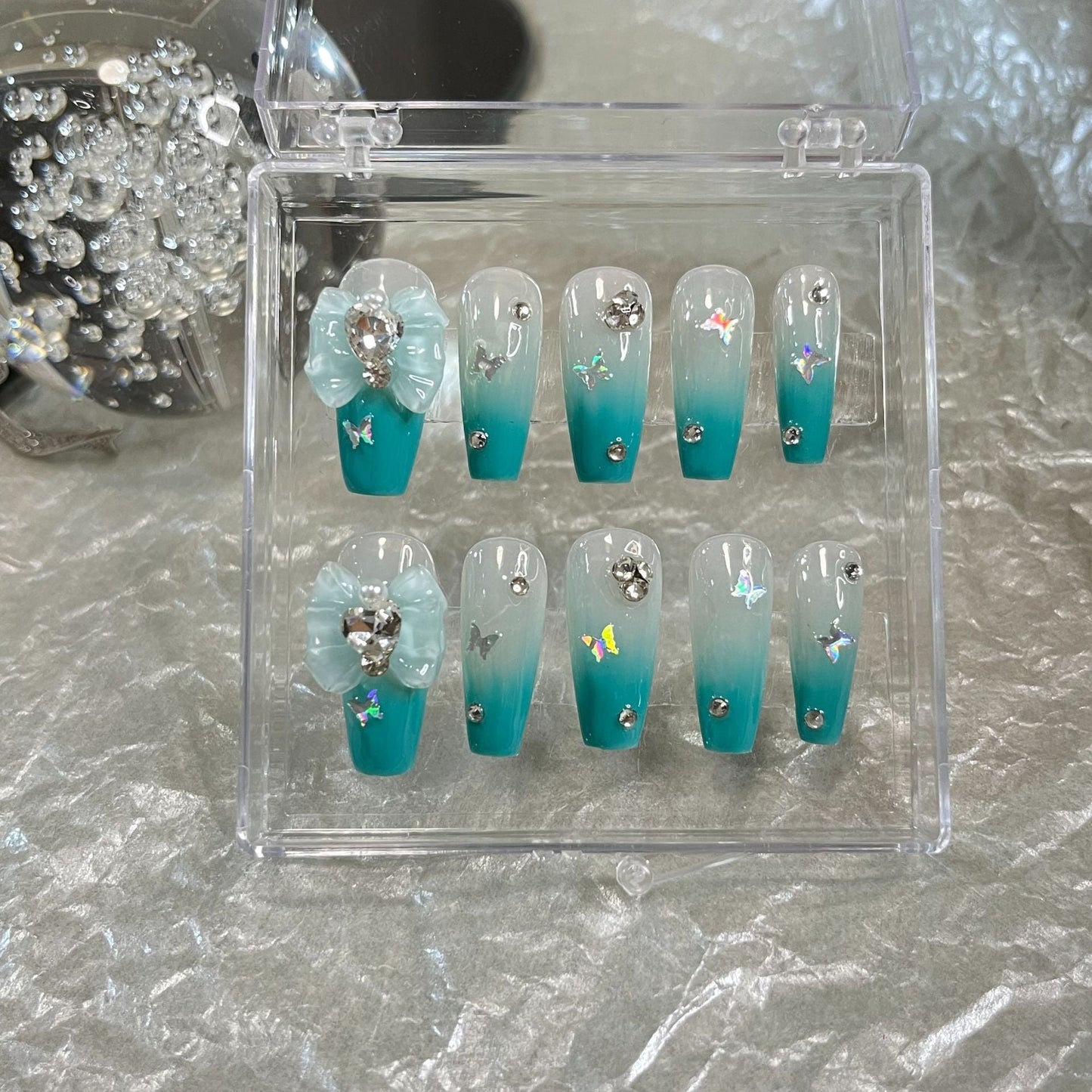 Designer: MaoMao.Handmade Nail Designs Press on Nails DIY Nail Art for woman girl