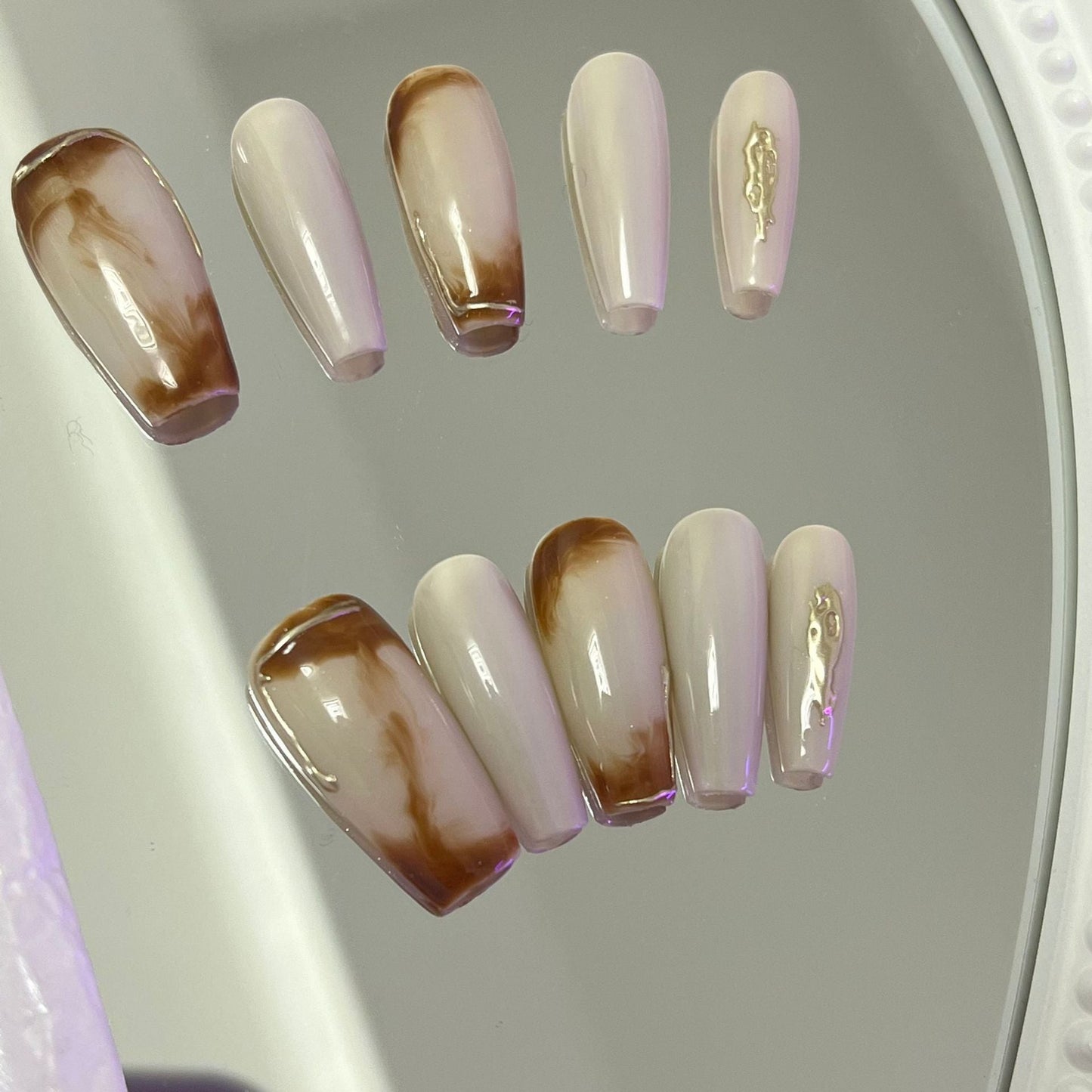 Designer: MaoMao.Handmade Nail Designs Press on Nails DIY Nail Art for woman girl