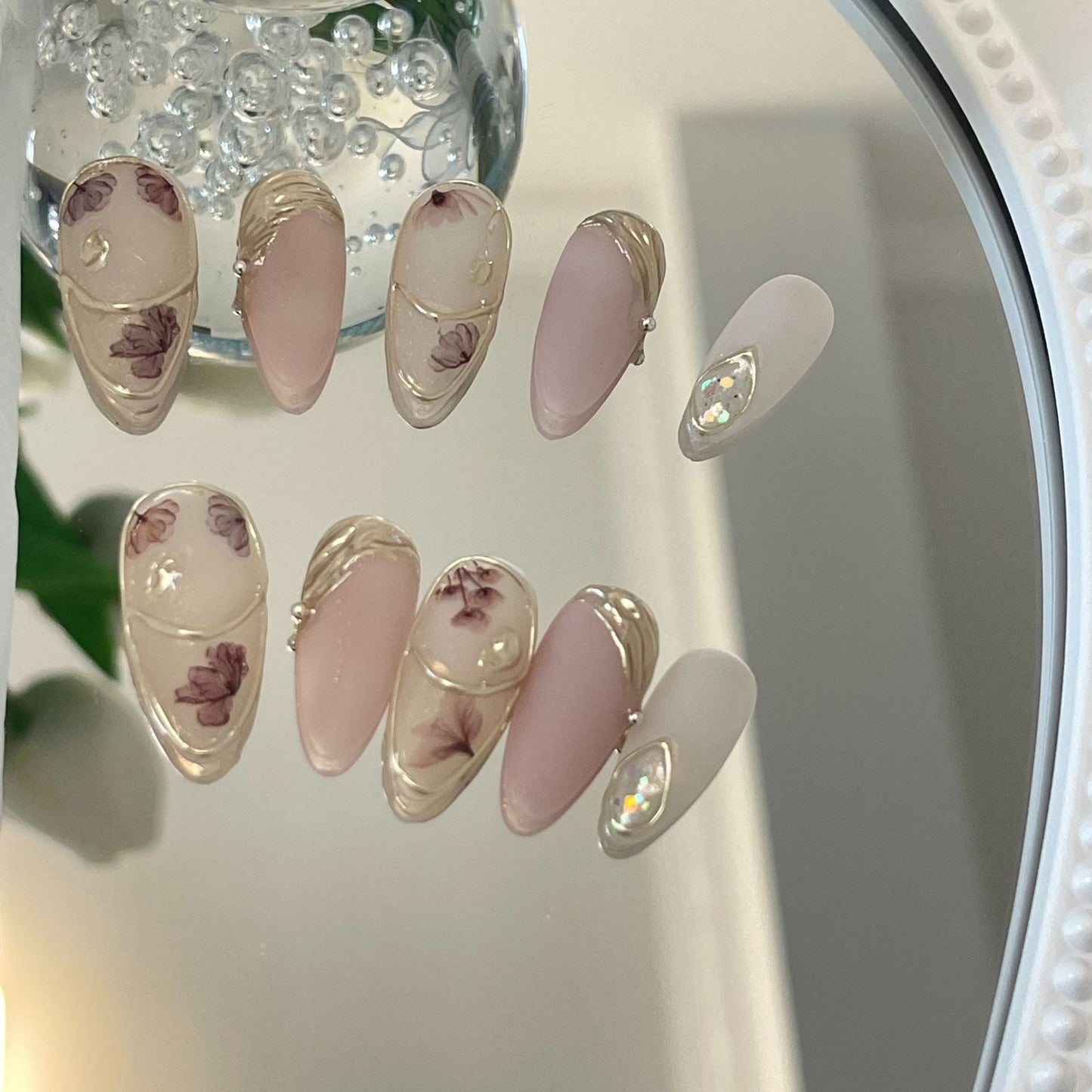 Designer: MaoMao.Handmade Nail Designs Press on Nails DIY Nail Art for woman girl