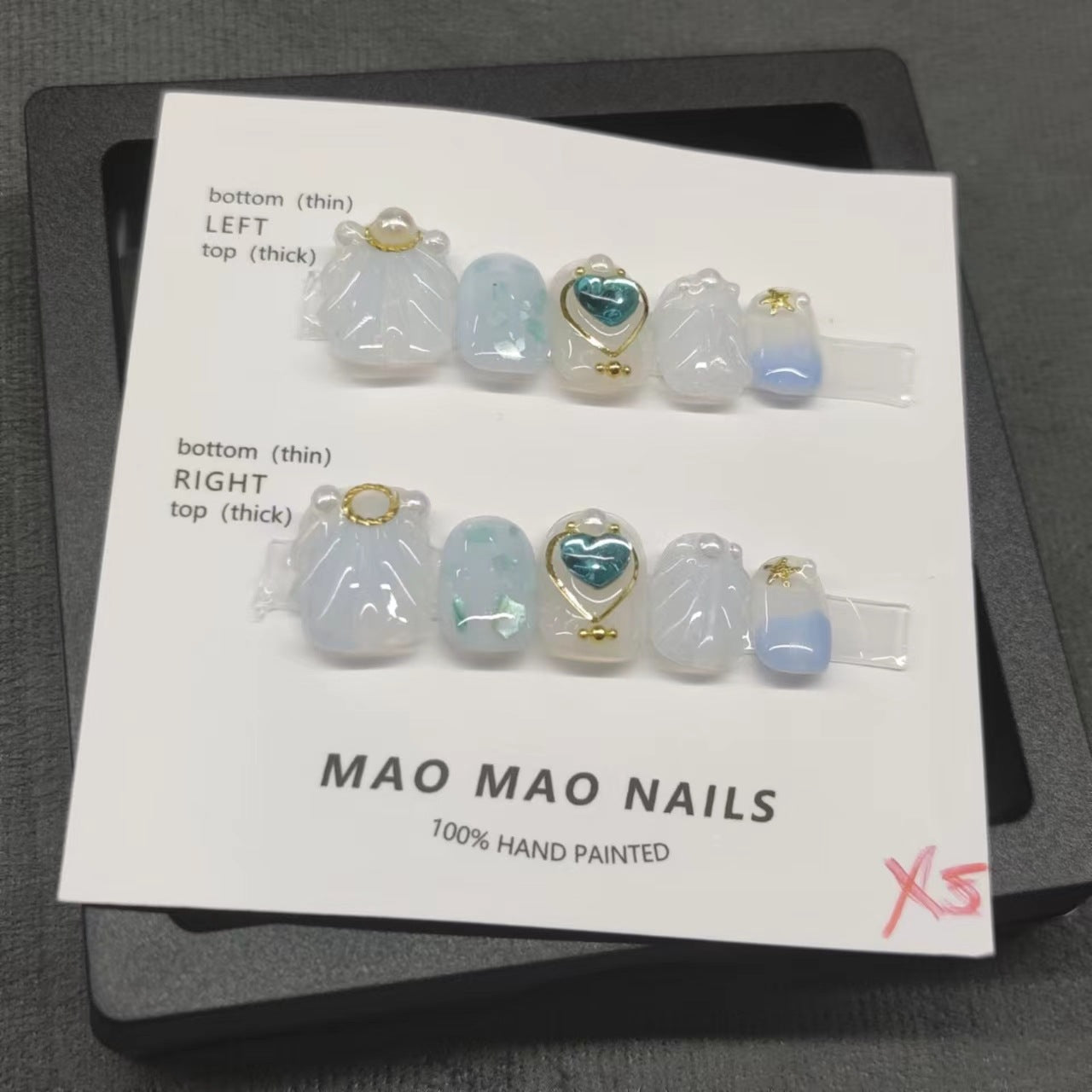 Designer: MaoMao.Handmade Nail Designs Press on Nails DIY Nail Art for woman girl