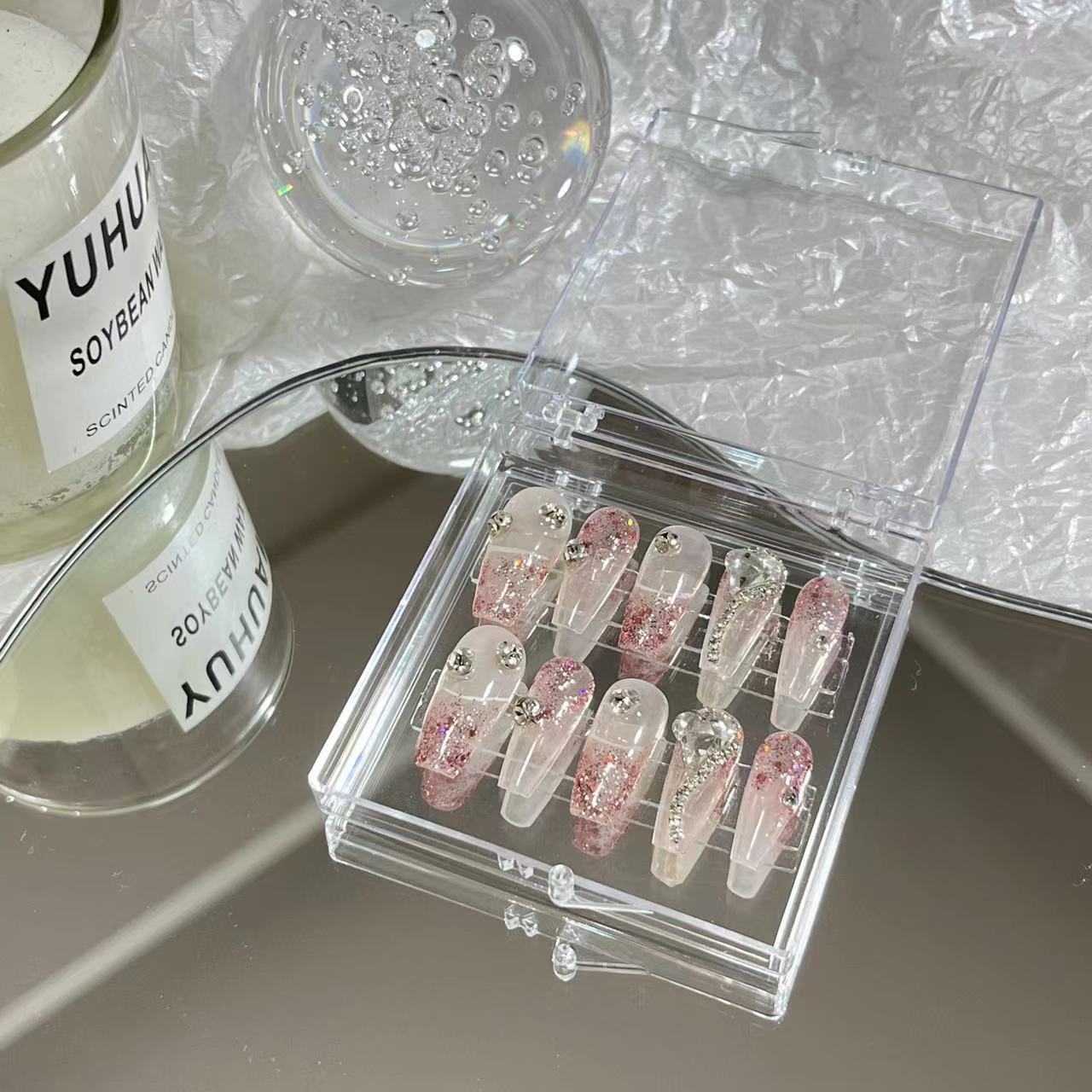 Designer: MaoMao.Handmade Nail Designs Press on Nails DIY Nail Art for woman girl