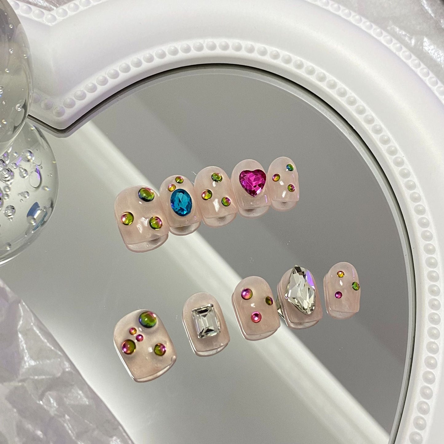 Designer: MaoMao.Handmade Nail Designs Press on Nails DIY Nail Art for woman girl