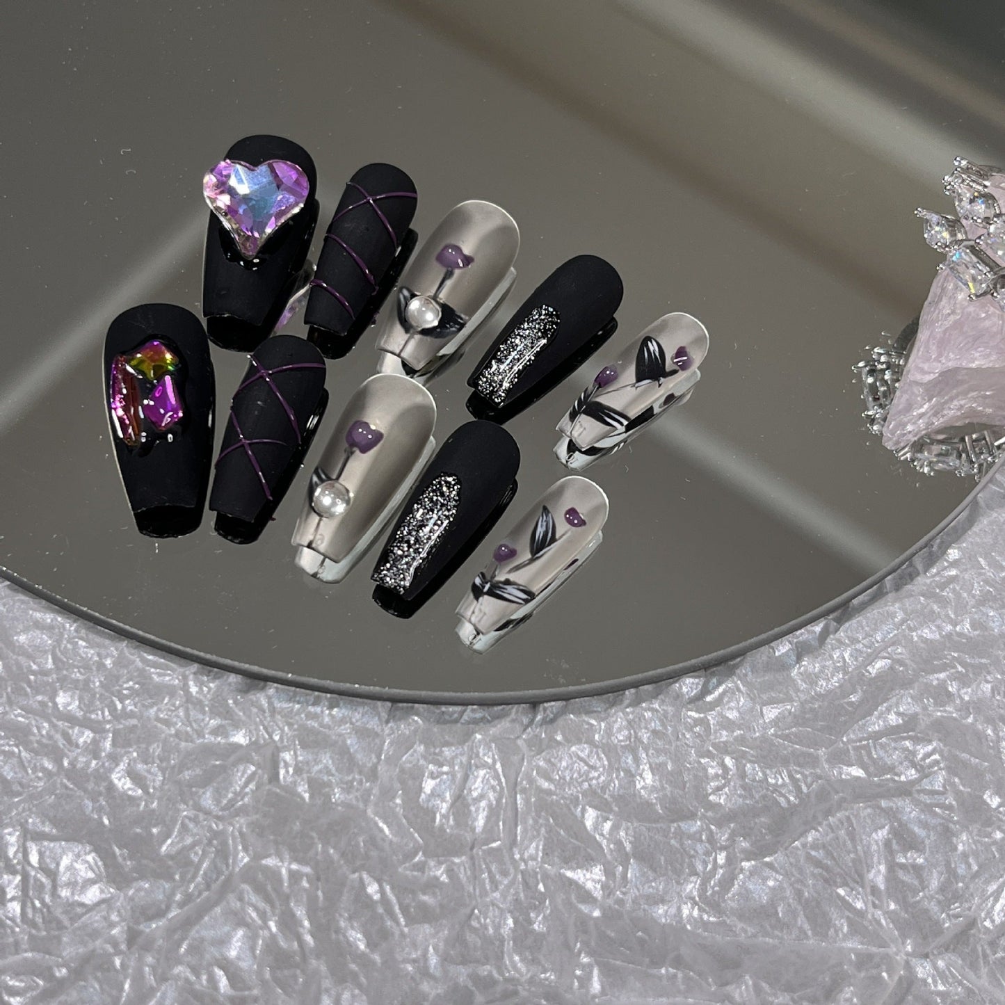 Designer: MaoMao.1967 Handmade Nail Designs Press on Nails DIY Nail Art for woman girl