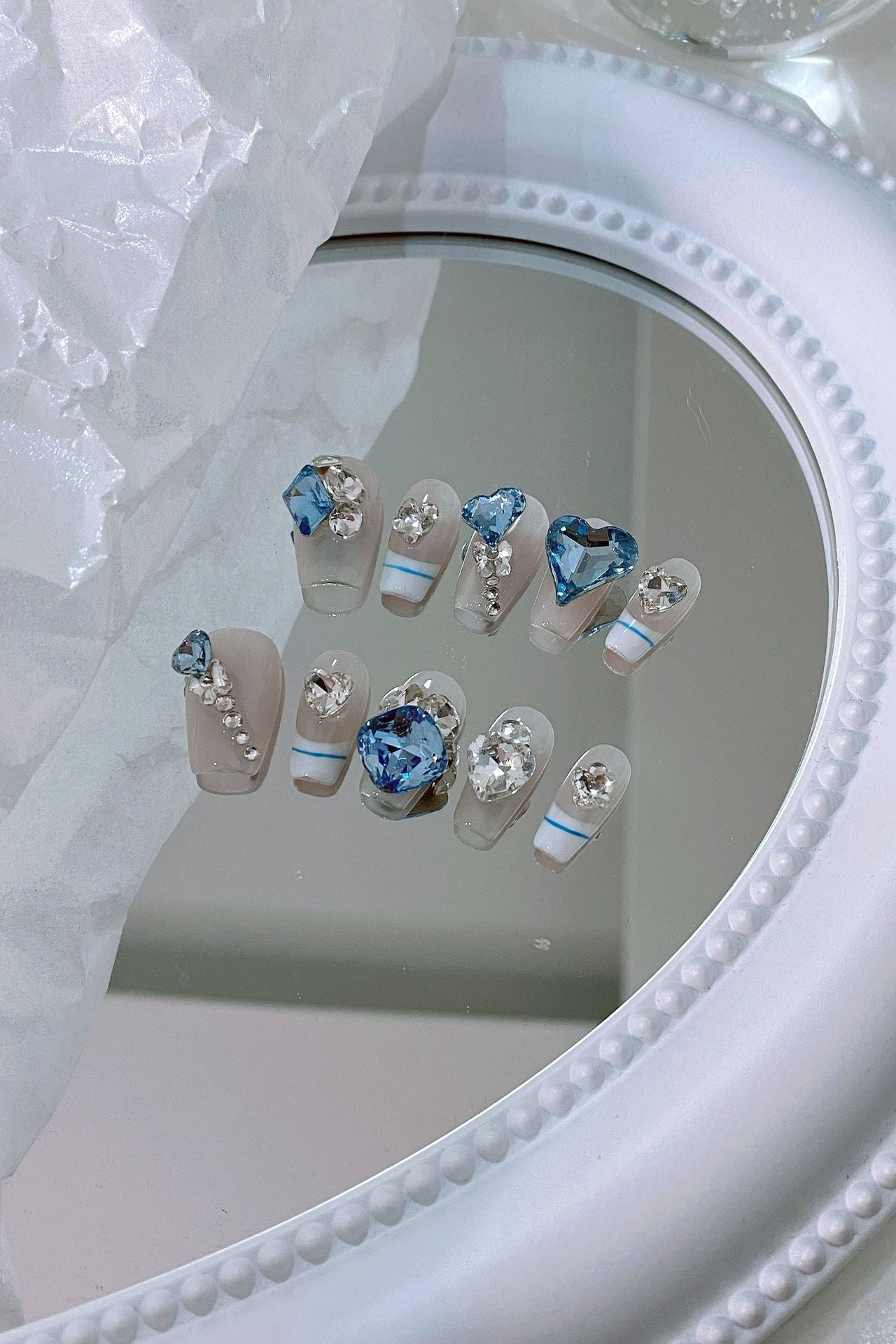 Designer: MaoMao.Handmade Nail Designs Press on Nails DIY Nail Art for woman girl