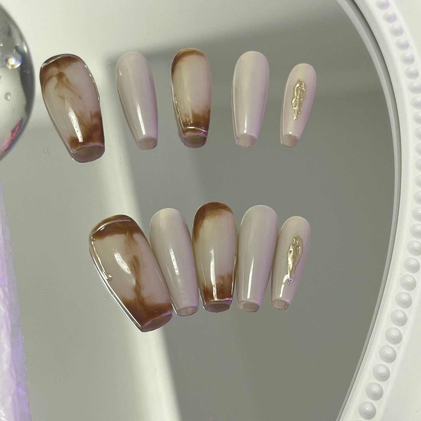 Designer: MaoMao.Handmade Nail Designs Press on Nails DIY Nail Art for woman girl