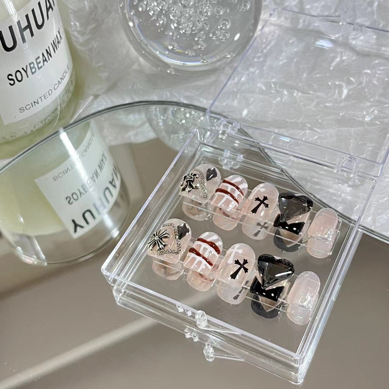 Designer: MaoMao.Handmade Nail Designs Press on Nails DIY Nail Art for woman girl