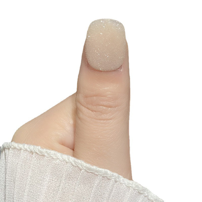 Designer: HuaHua.Handmade nails Press on Nails DIY Nail Art for woman girl Short Square pink