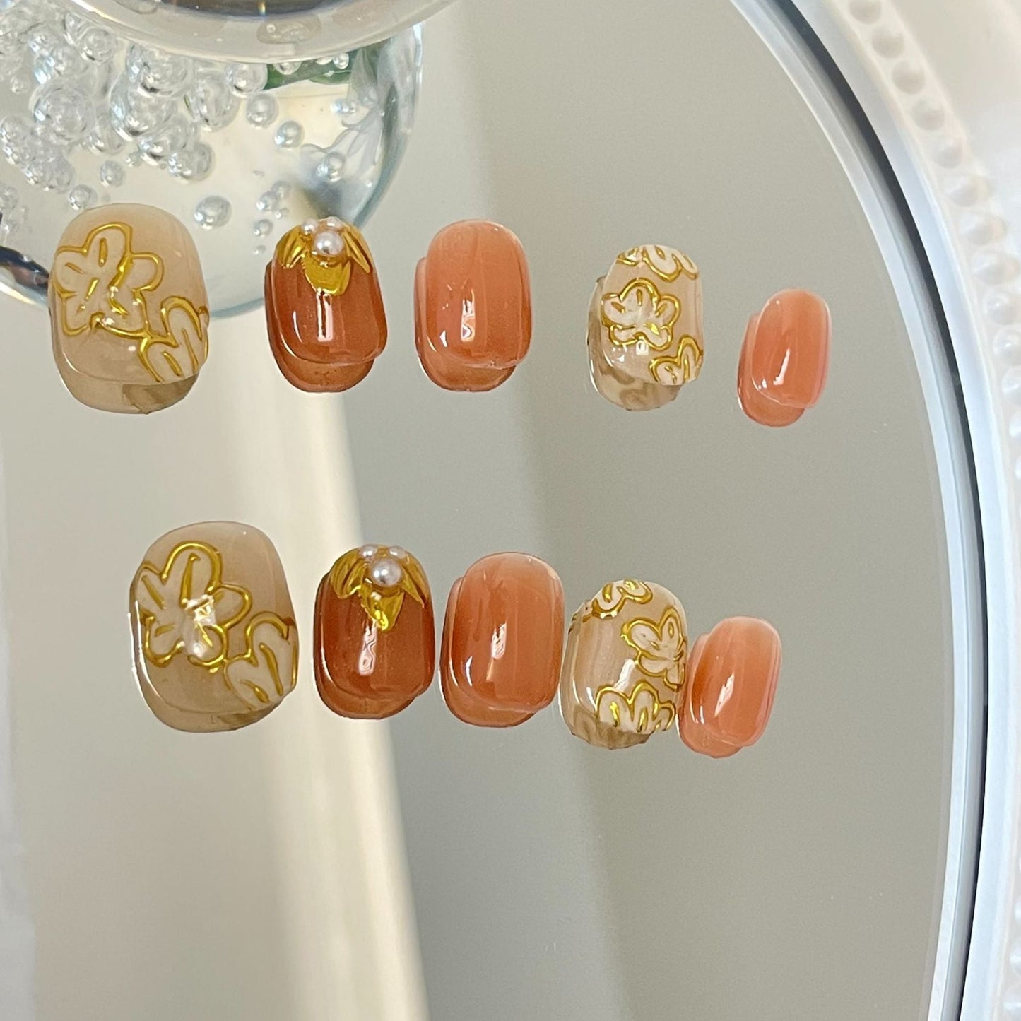Designer: MaoMao.Handmade Nail Designs Press on Nails DIY Nail Art for woman girl