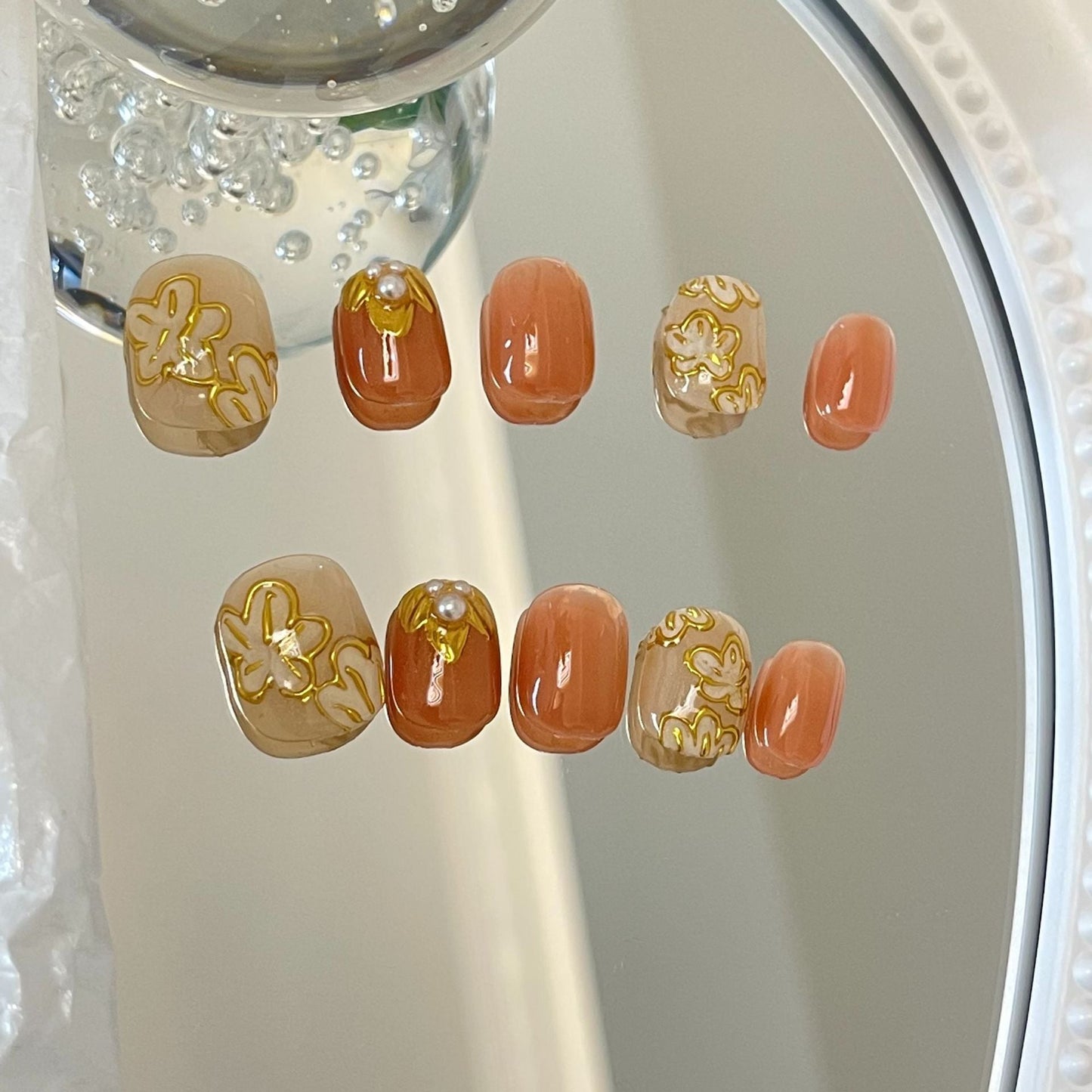 Designer: MaoMao.Handmade Nail Designs Press on Nails DIY Nail Art for woman girl