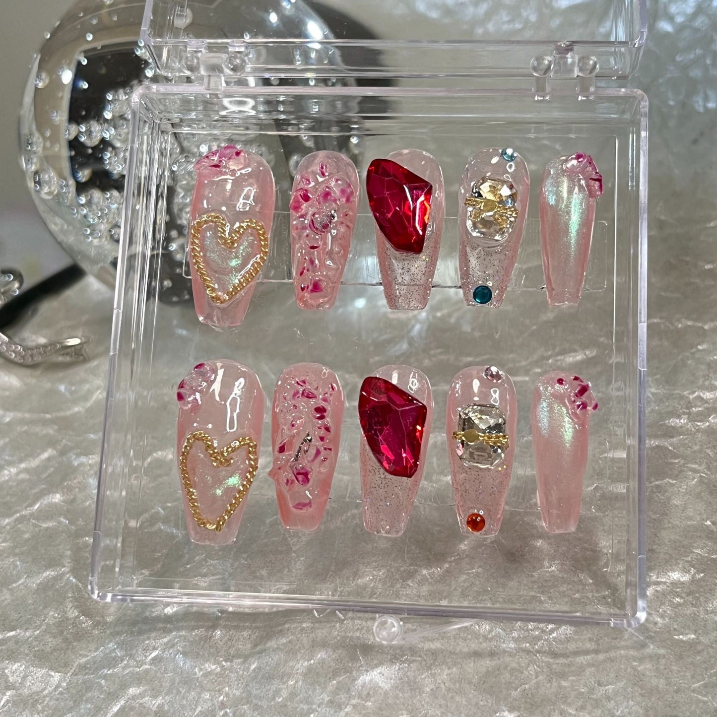 Designer: MaoMao.Handmade Nail Designs Press on Nails DIY Nail Art for woman girl