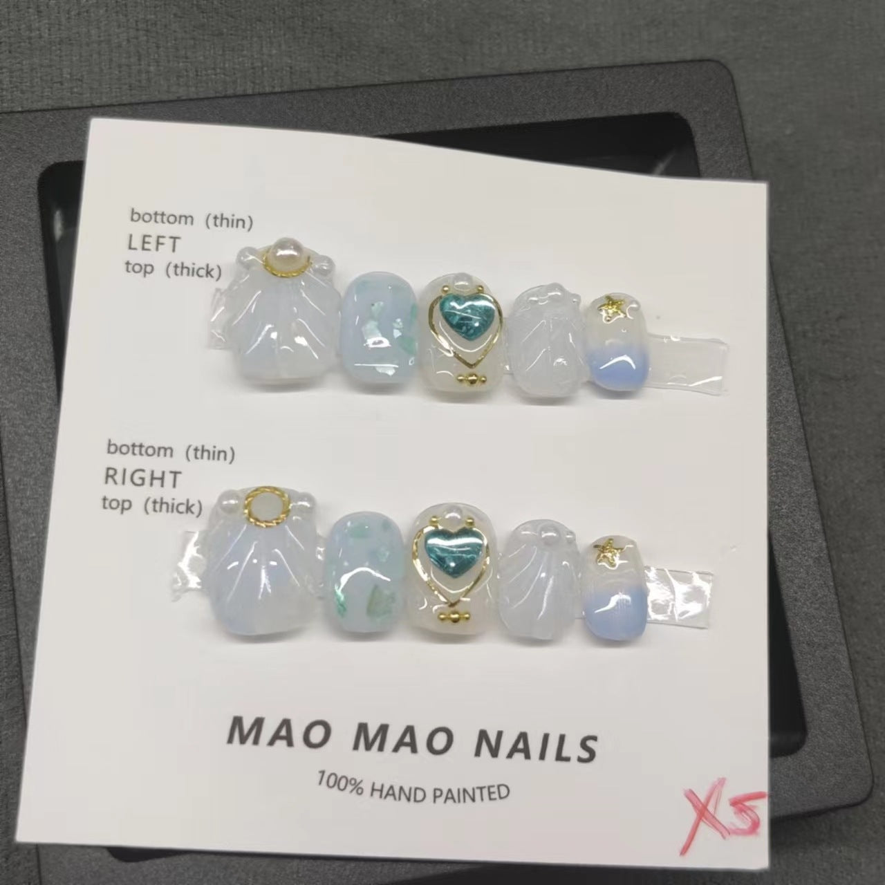 Designer: MaoMao.Handmade Nail Designs Press on Nails DIY Nail Art for woman girl