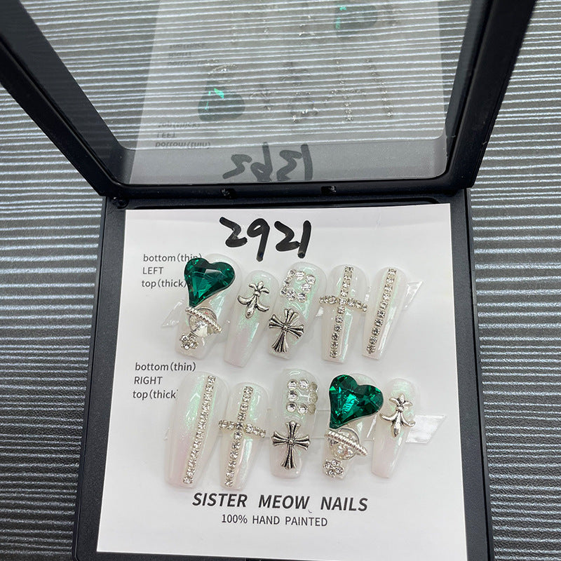 Designer: MeowMeow.Handmade Nail Designs Press on Nails DIY Nail Art for woman girl