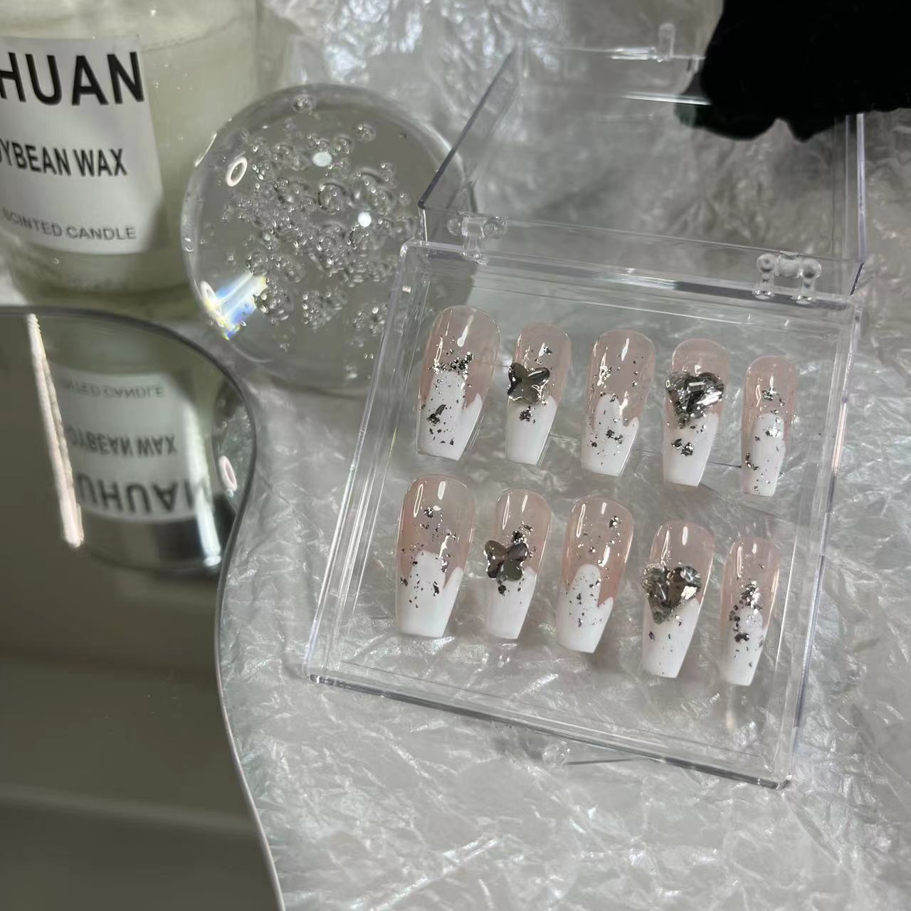 Designer: MaoMao.Handmade Nail Designs Press on Nails DIY Nail Art for woman girl