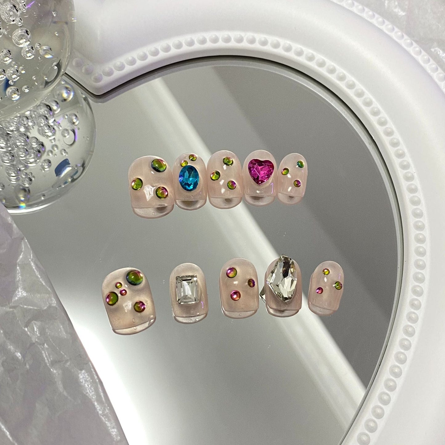 Designer: MaoMao.Handmade Nail Designs Press on Nails DIY Nail Art for woman girl