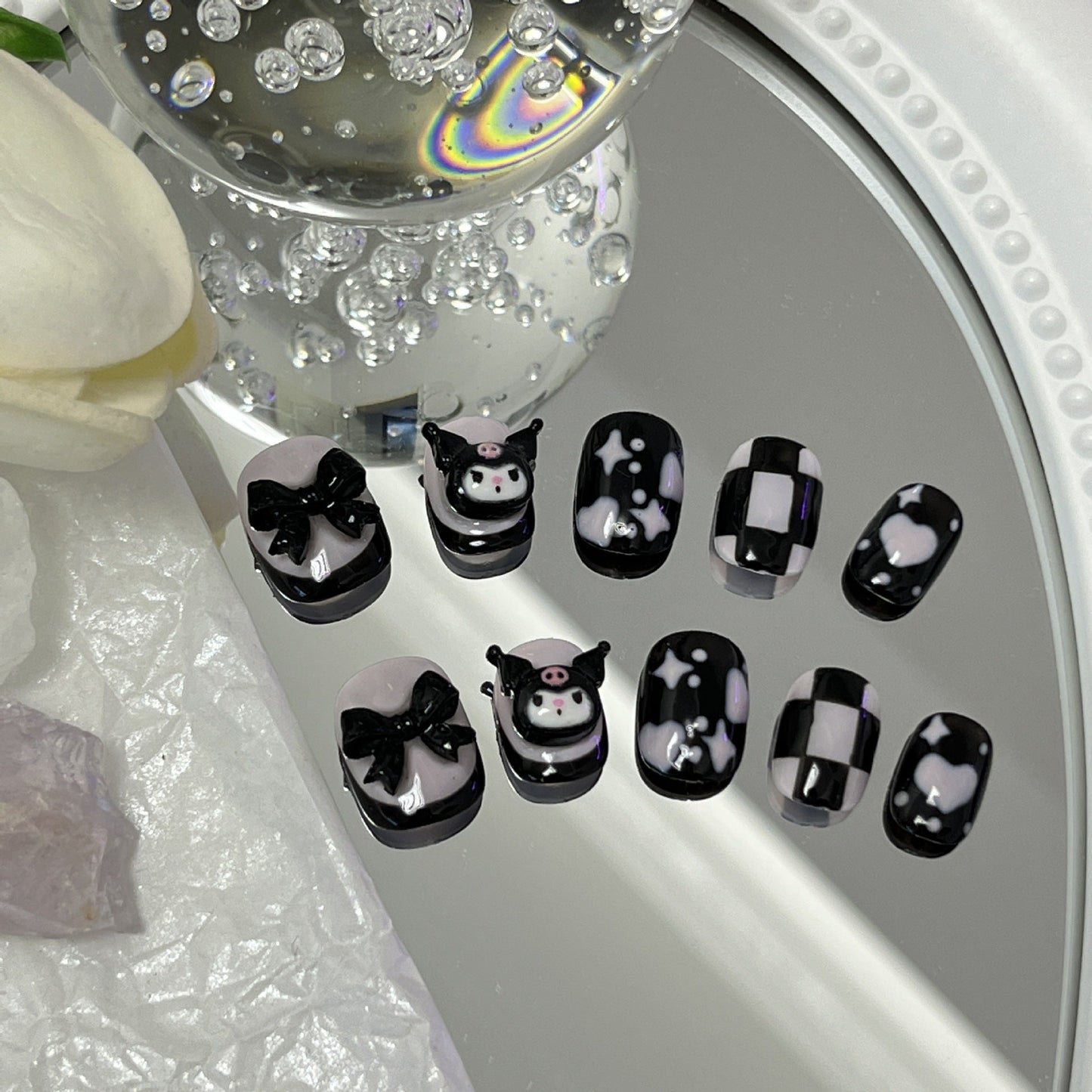 Designer: MaoMao.Handmade Nail Designs Press on Nails DIY Nail Art for woman girl