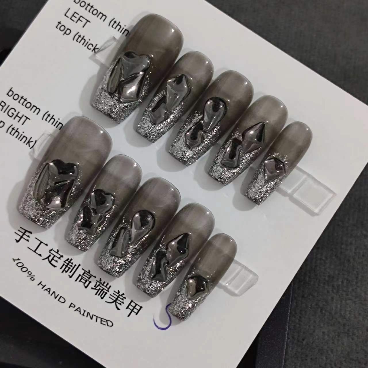 Designer: MaoMao.Handmade Nail Designs Press on Nails DIY Nail Art for woman girl