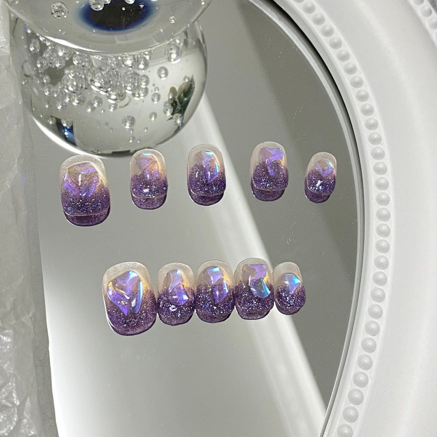 Designer: MaoMao.Handmade Nail Designs Press on Nails DIY Nail Art for woman girl