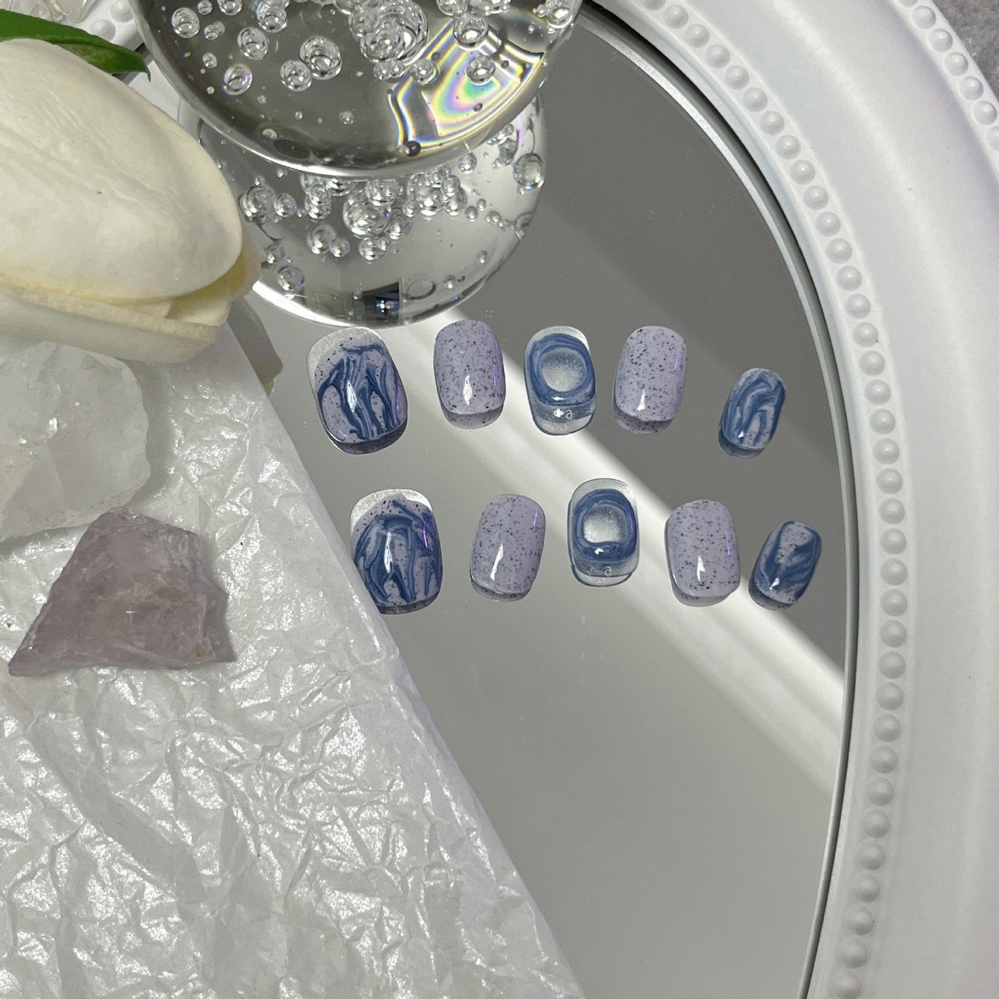 Designer: MaoMao.Handmade Nail Designs Press on Nails DIY Nail Art for woman girl