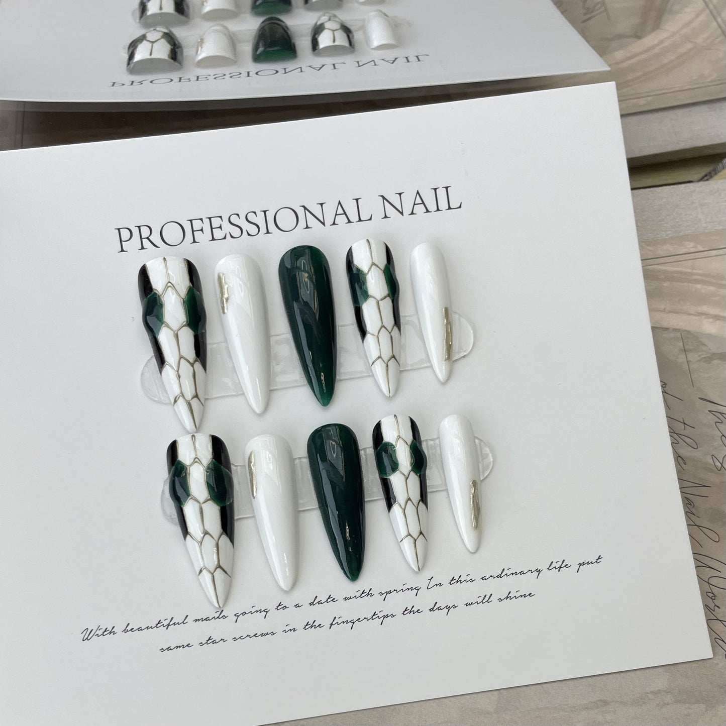 Designer: ManMan Handmade nails Press on Nails DIY Nail Art for woman girl Almond Long