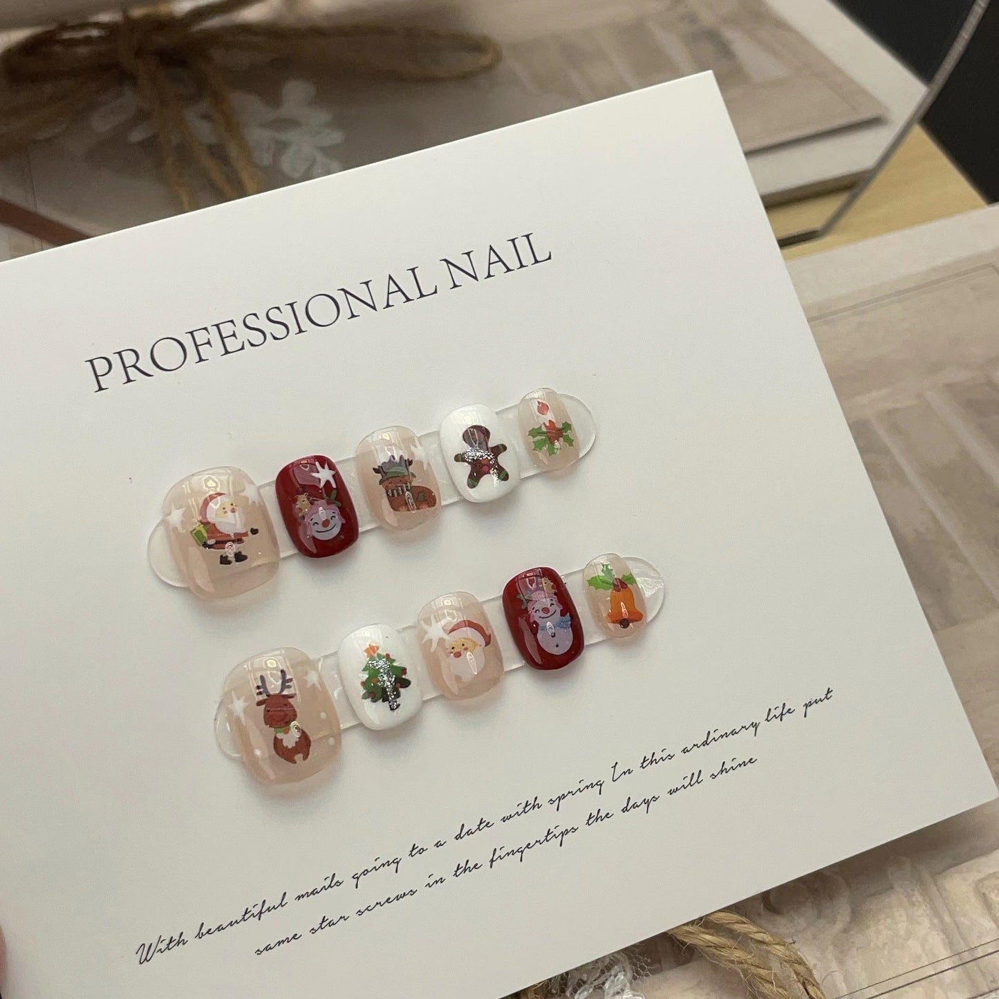 Designer: ManMan Handmade nails Press on Nails DIY Nail Art for woman girl Short Square