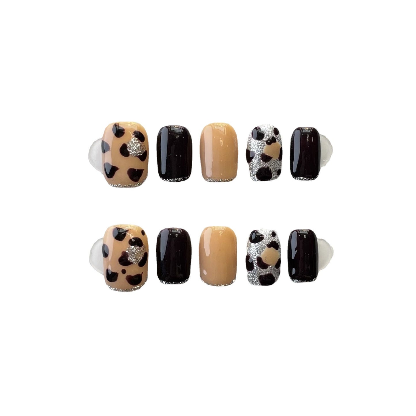 Designer: ManMan Handmade nails Press on Nails DIY Nail Art for woman girl Short Square orange