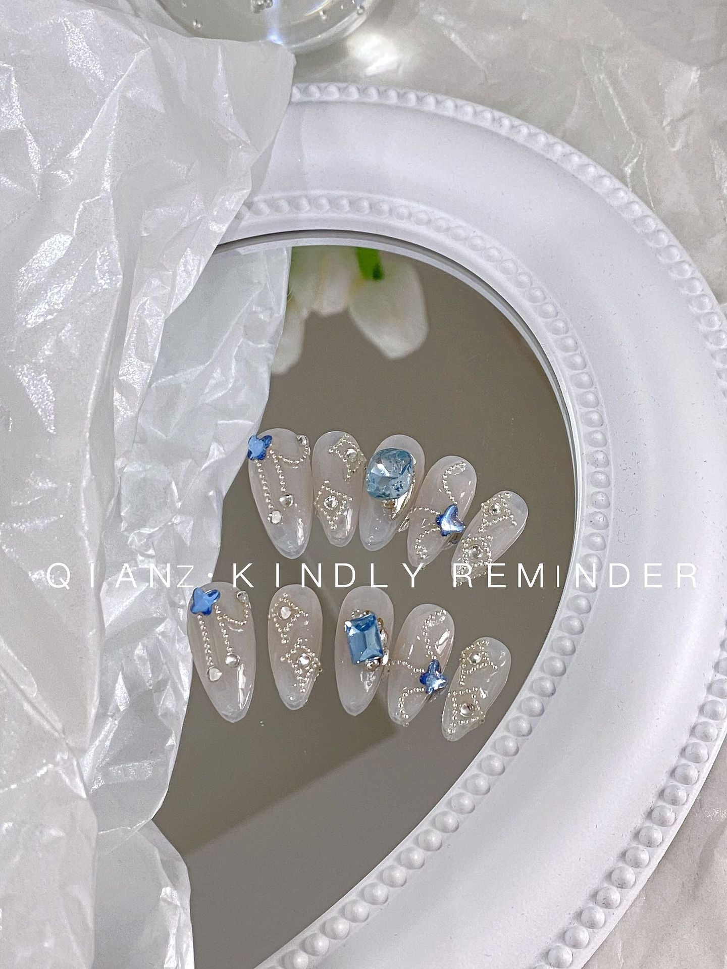 Designer: MaoMao.Handmade Nail Designs Press on Nails DIY Nail Art for woman girl