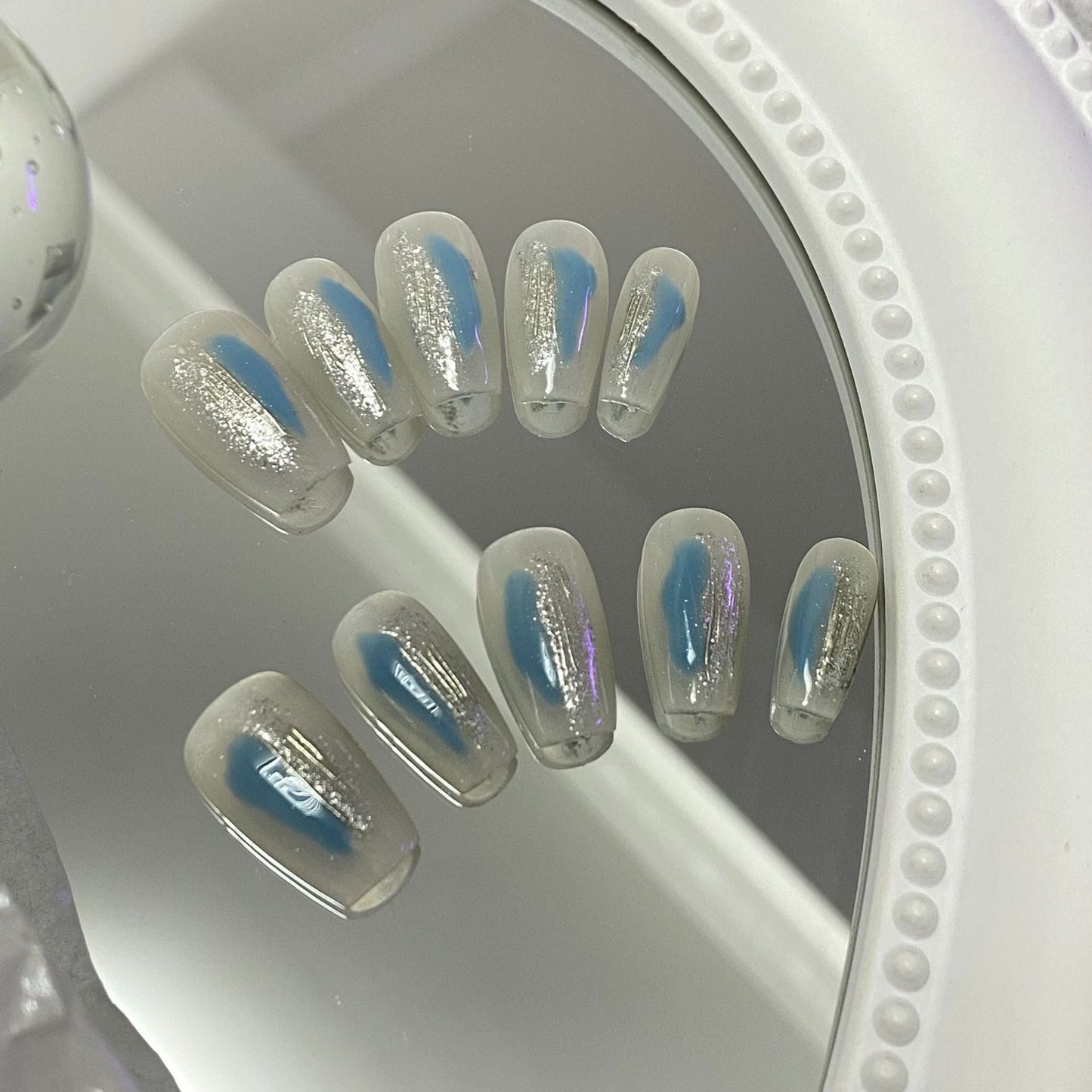 Designer: MaoMao.Handmade Nail Designs Press on Nails DIY Nail Art for woman girl